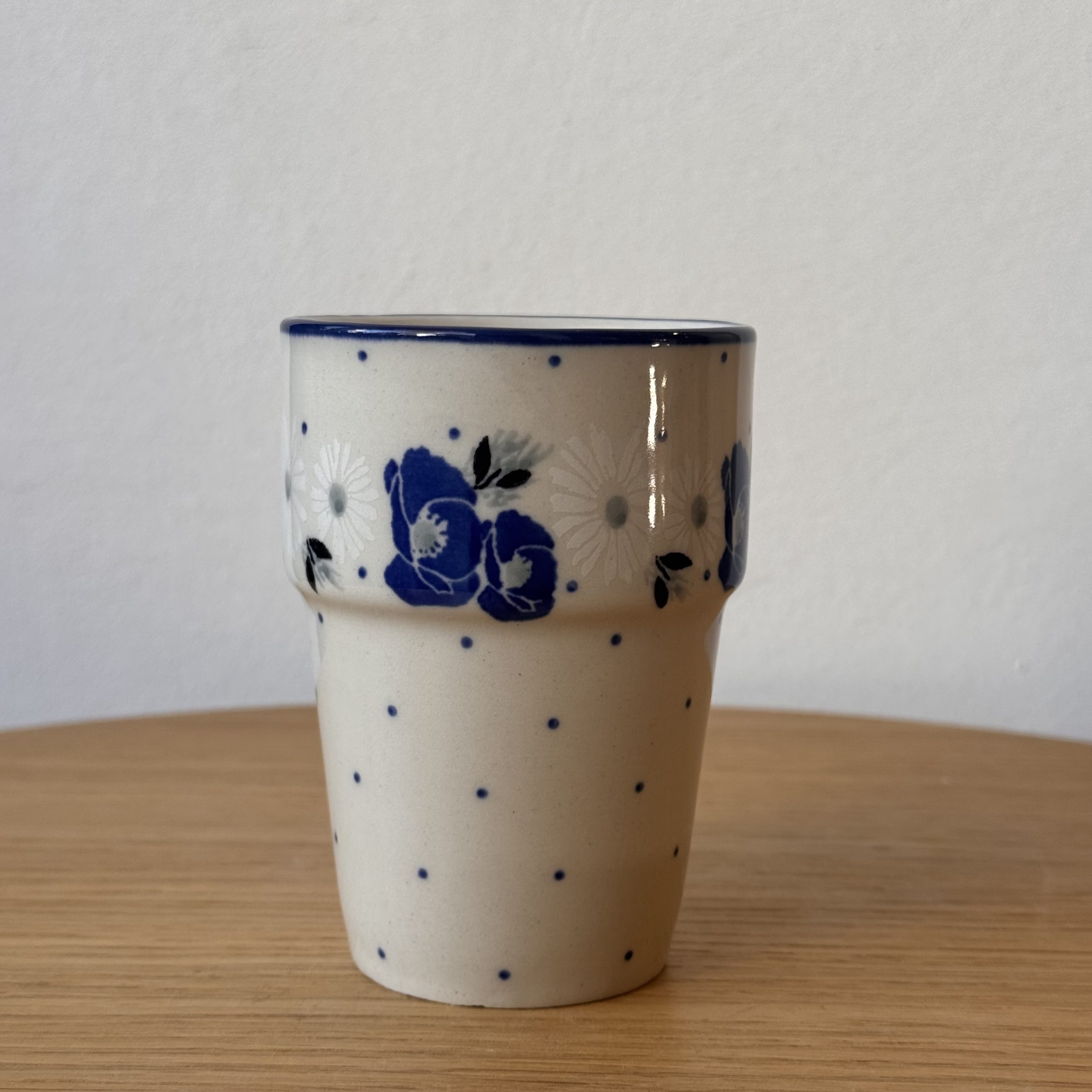 Kubek ceramiczny barowy (071) - 200 ml - 2661X Niebieskie maki