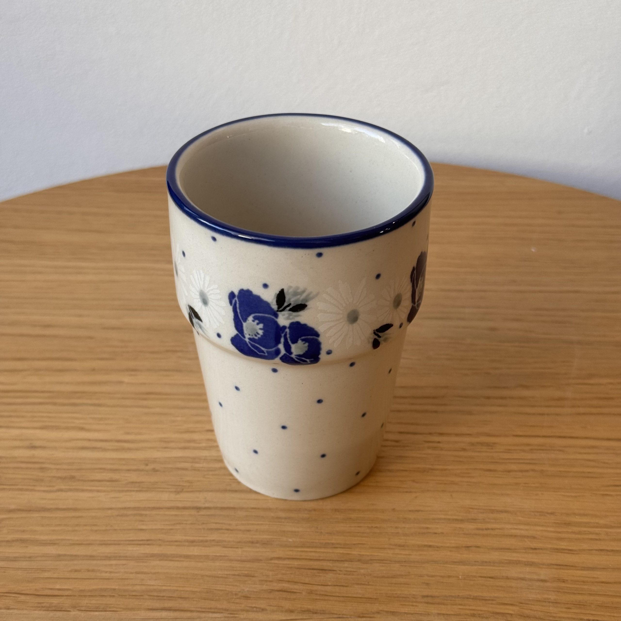 Kubek ceramiczny barowy (071) - 200 ml - 2661X Niebieskie maki - obrazek 2