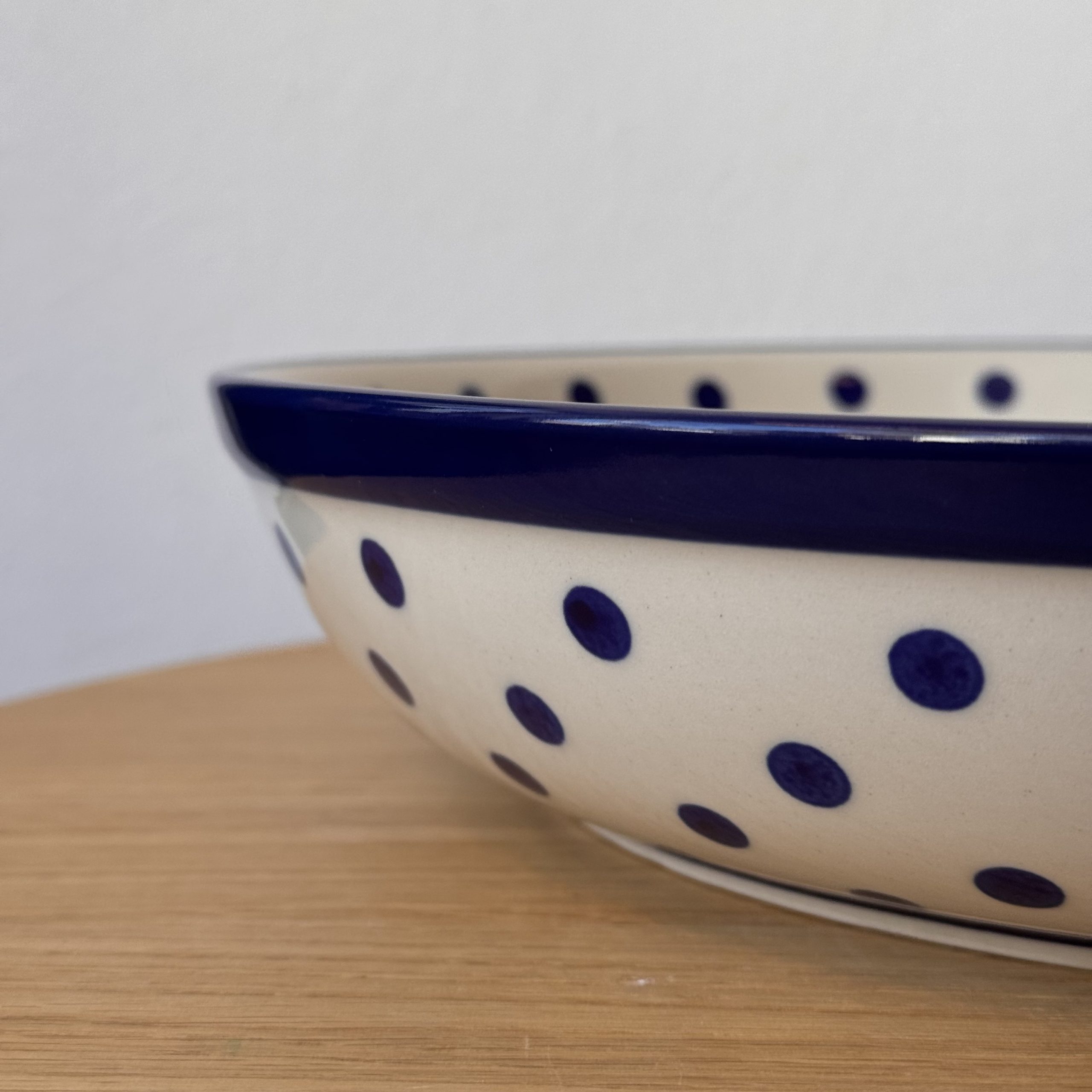 Miska ceramiczna (115) - śr 32,2cm wys 6,5cm - 2519X Kropki - obrazek 4