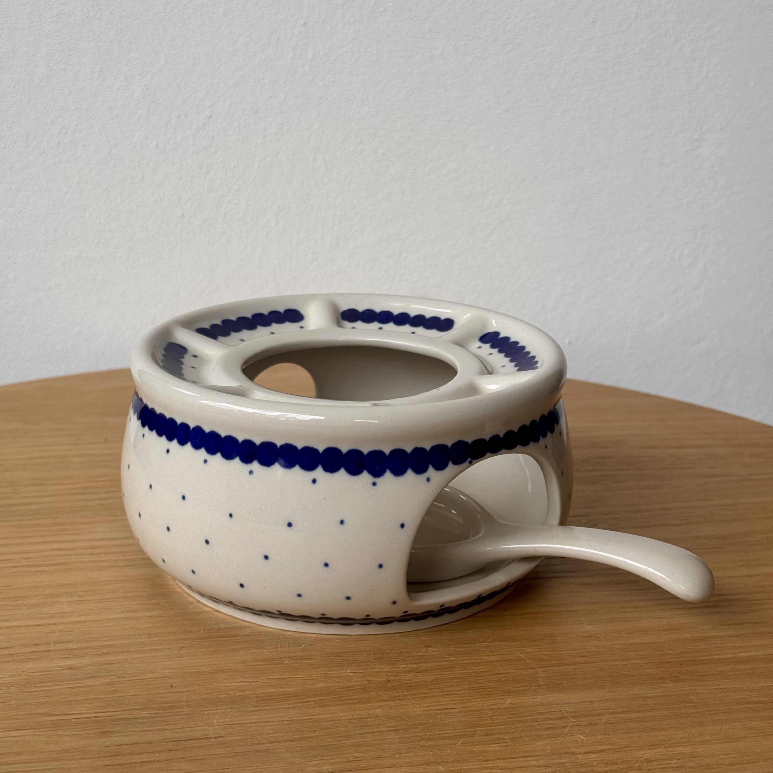 Podgrzewacz ceramiczny średni (374) - śr 13 cm - 61A Mini kropka niebieska - obrazek 5