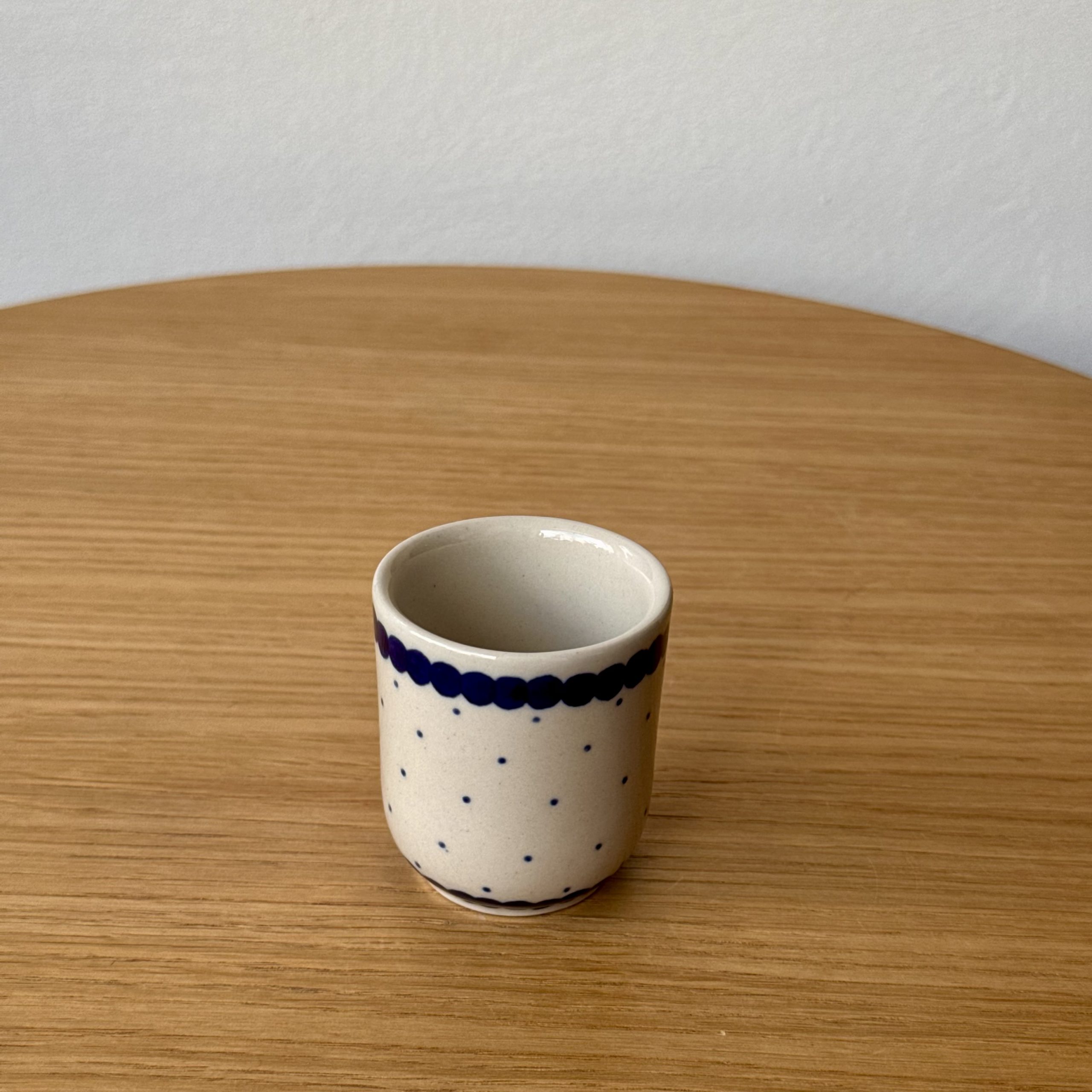 Kubek ceramiczny (736) - 60 ml - 61A Mini kropka niebieska - obrazek 2