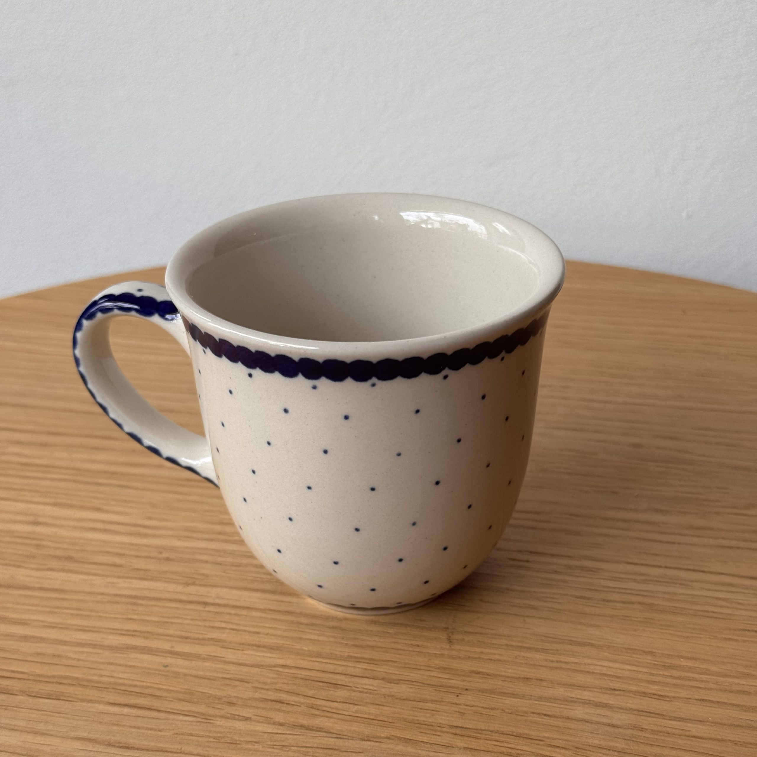 Kubek ceramiczny (813) - 200 ml - 61A Mini kropka niebieska - obrazek 2