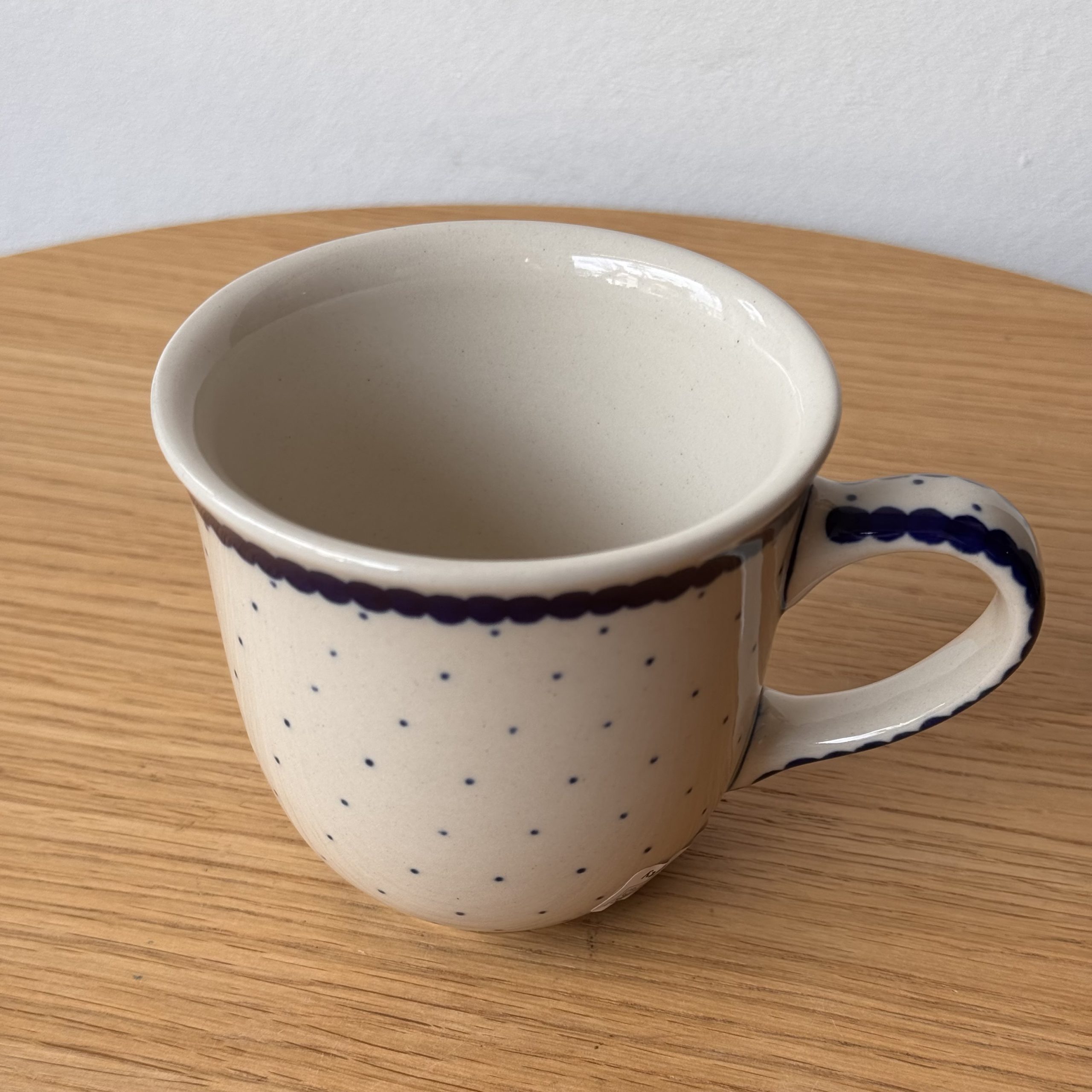 Kubek ceramiczny (813) - 200 ml - 61A Mini kropka niebieska - obrazek 3