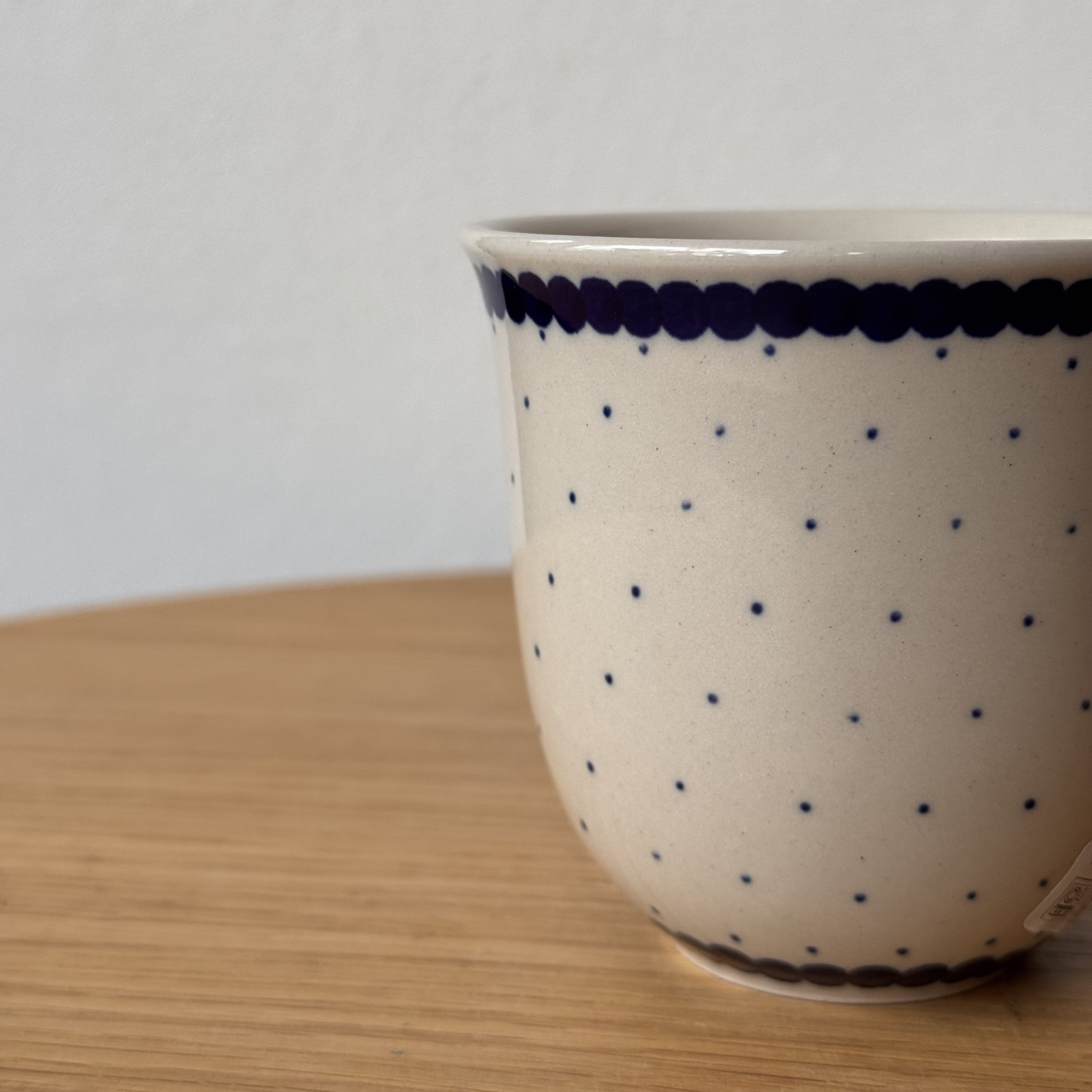 Kubek ceramiczny (813) - 200 ml - 61A Mini kropka niebieska - obrazek 4