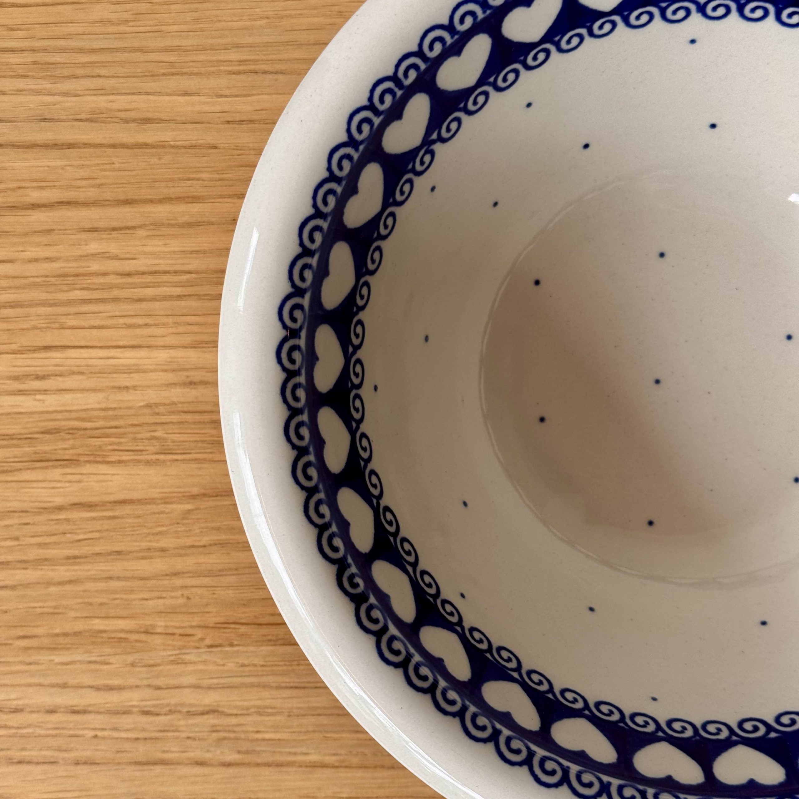Miska ceramiczna (862) - śr 21cm wys 8cm - 375M Serca - obrazek 4