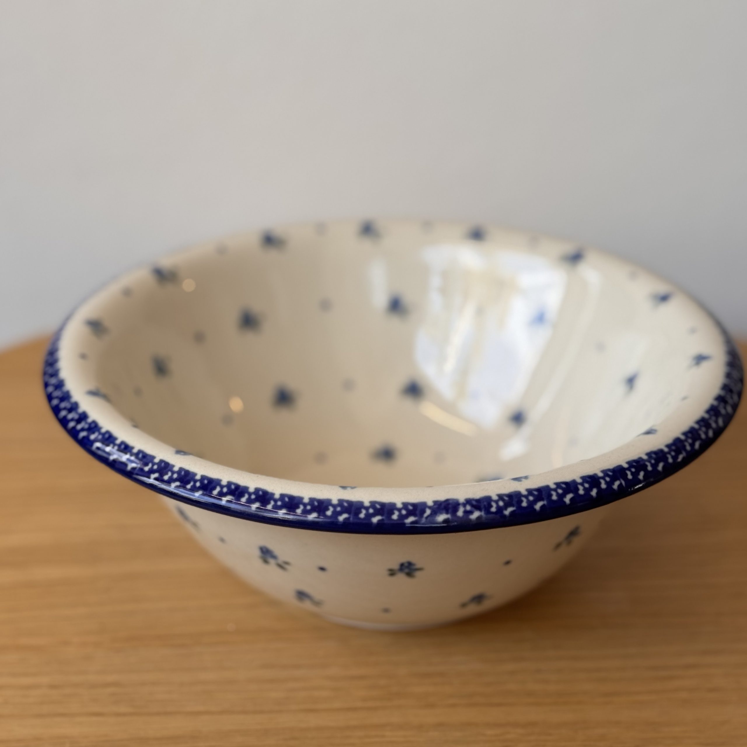 Miska ceramiczna (862) - śr 21cm wys 8cm - 399X Niezapominajki - obrazek 2