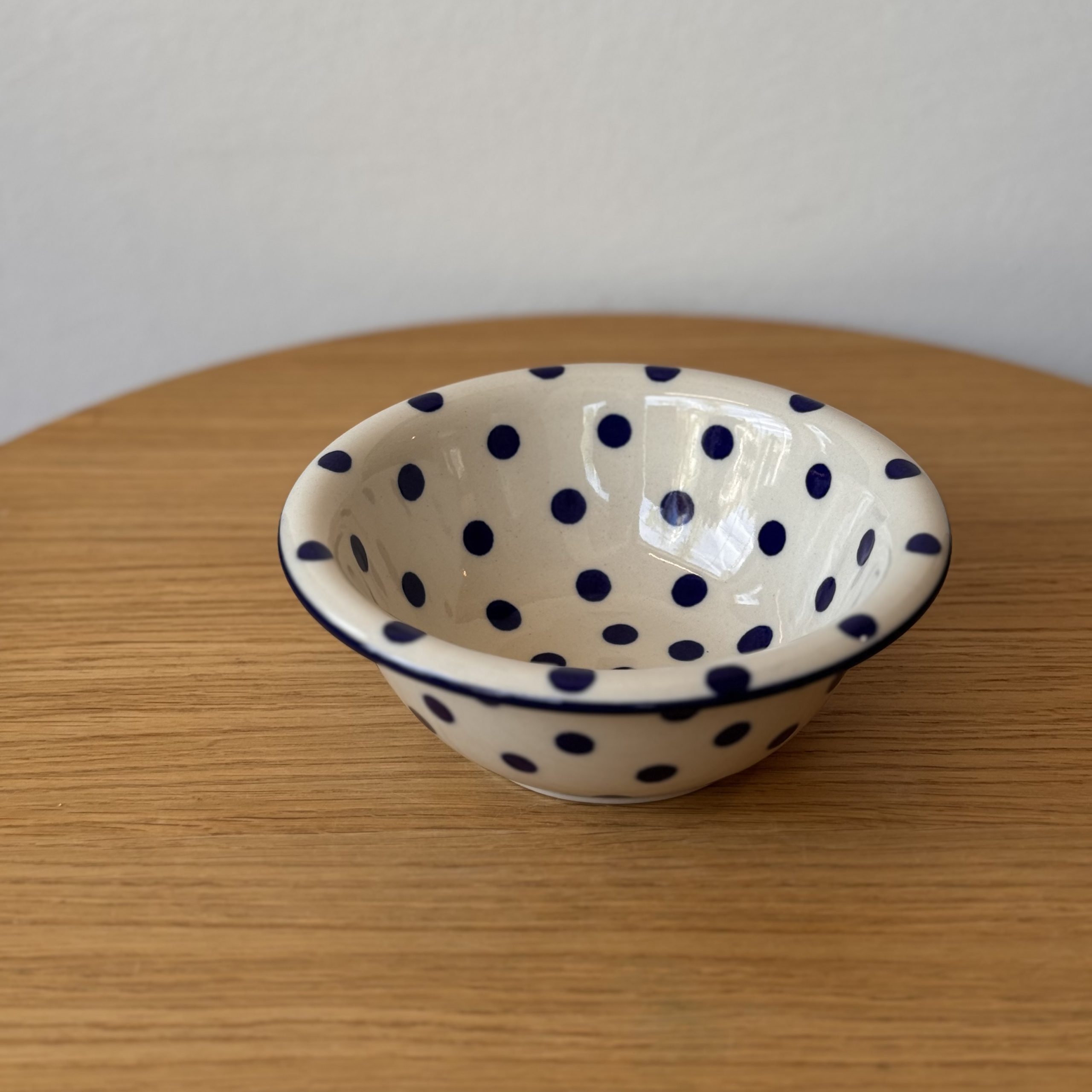 Miska ceramiczna (865) - śr 15,5cm wys 5,5cm - 2519X Kropki - obrazek 2