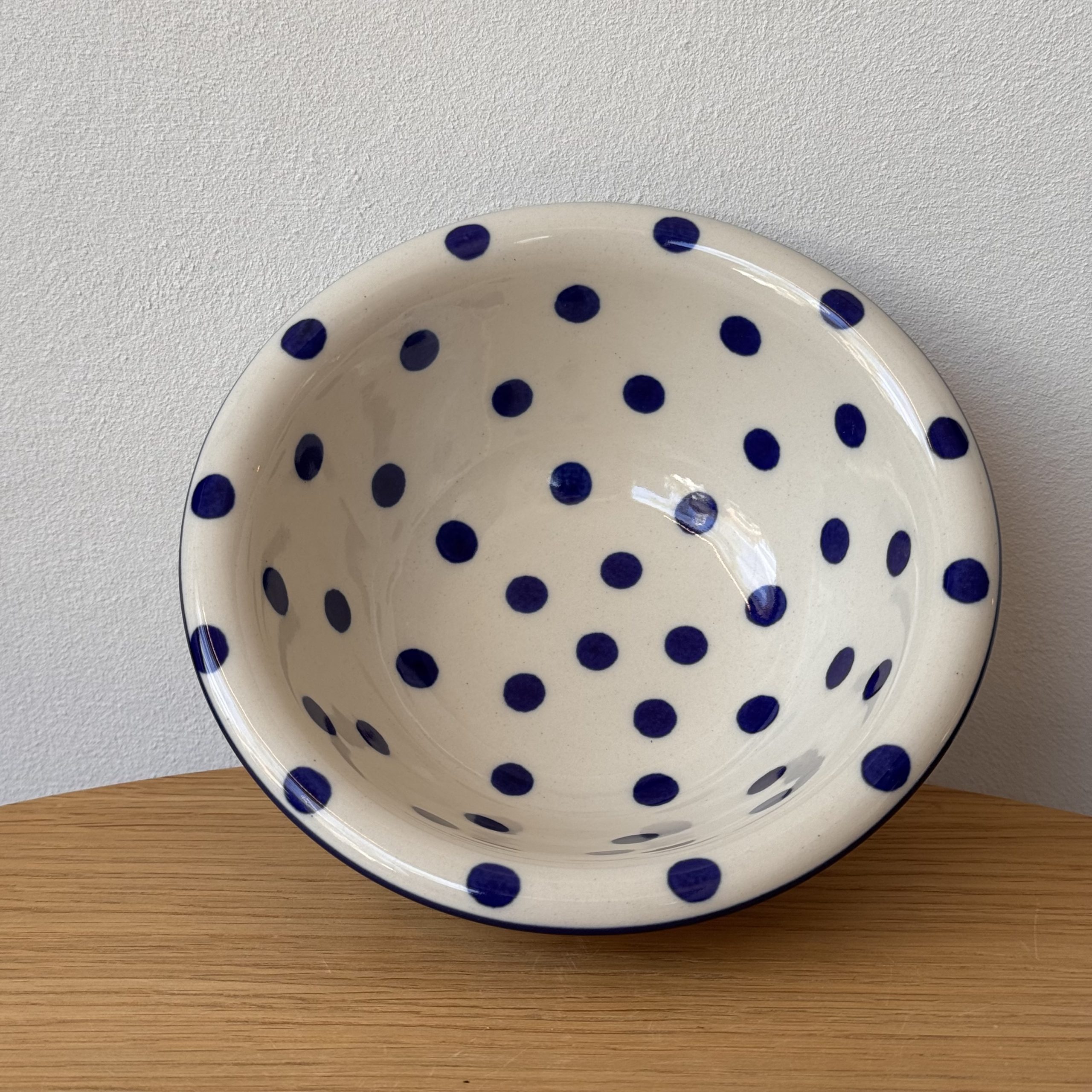 Miska ceramiczna (865) - śr 15,5cm wys 5,5cm - 2519X Kropki - obrazek 4