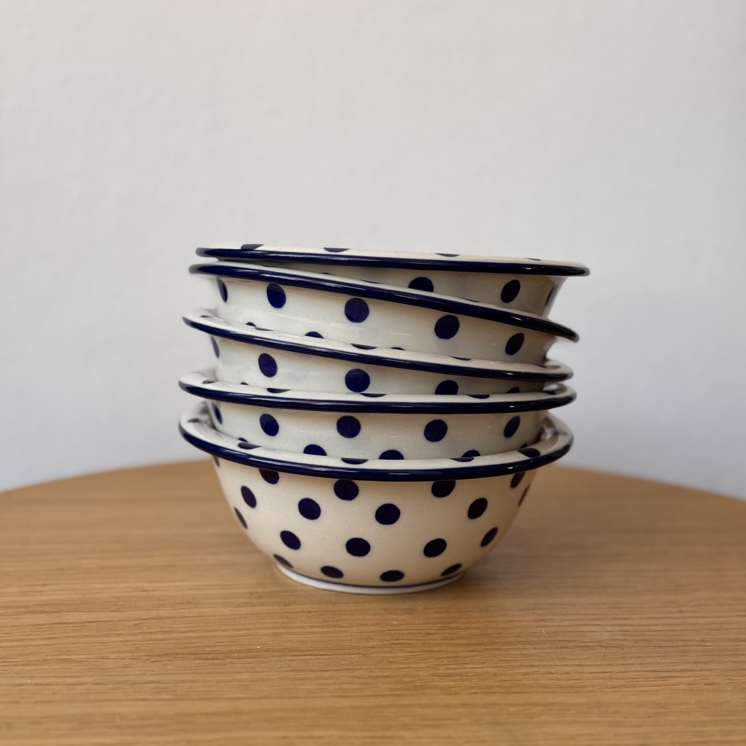 Miska ceramiczna (865) - śr 15,5cm wys 5,5cm - 2519X Kropki - obrazek 6