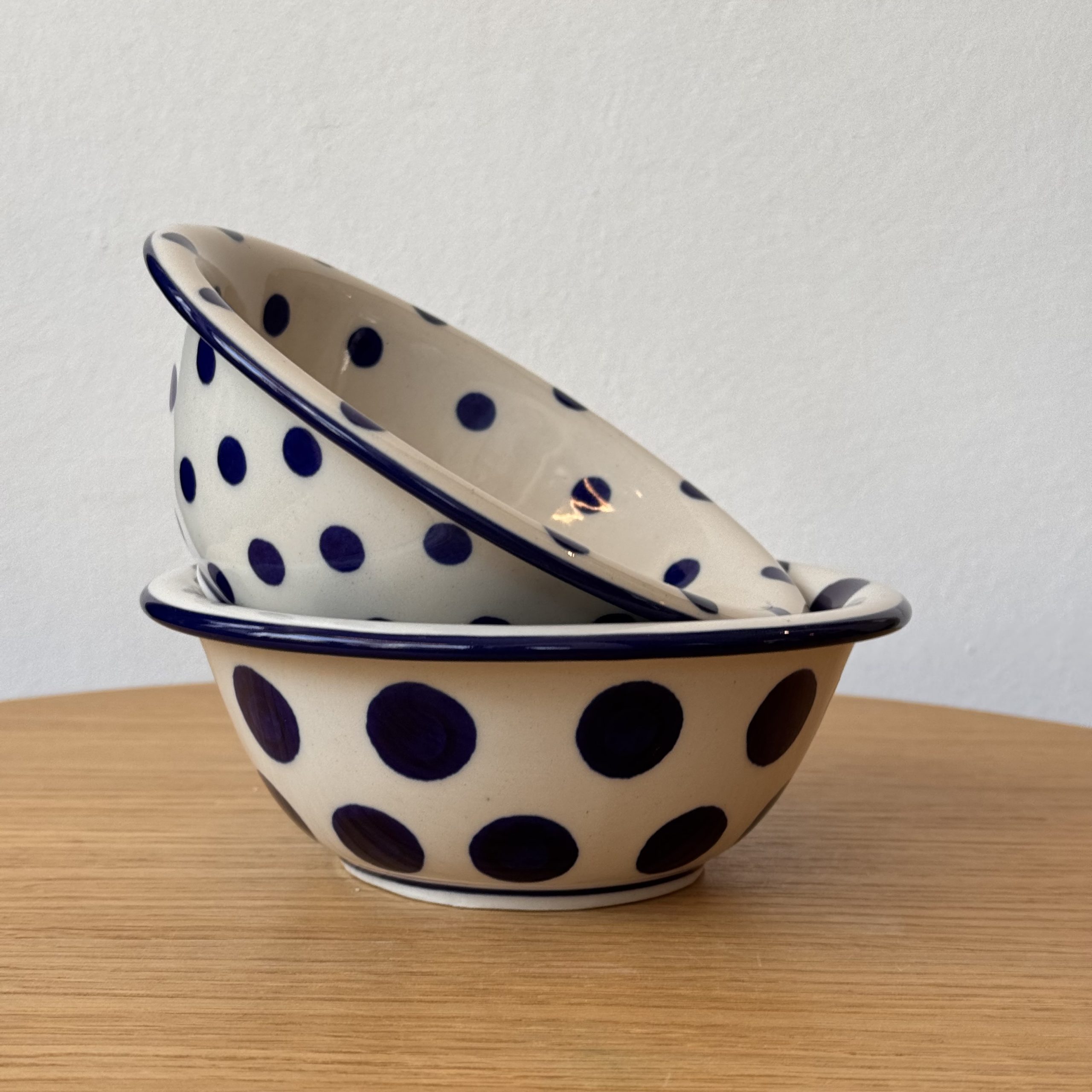 Miska ceramiczna (865) - śr 15,5cm wys 5,5cm - 2519X Kropki - obrazek 7