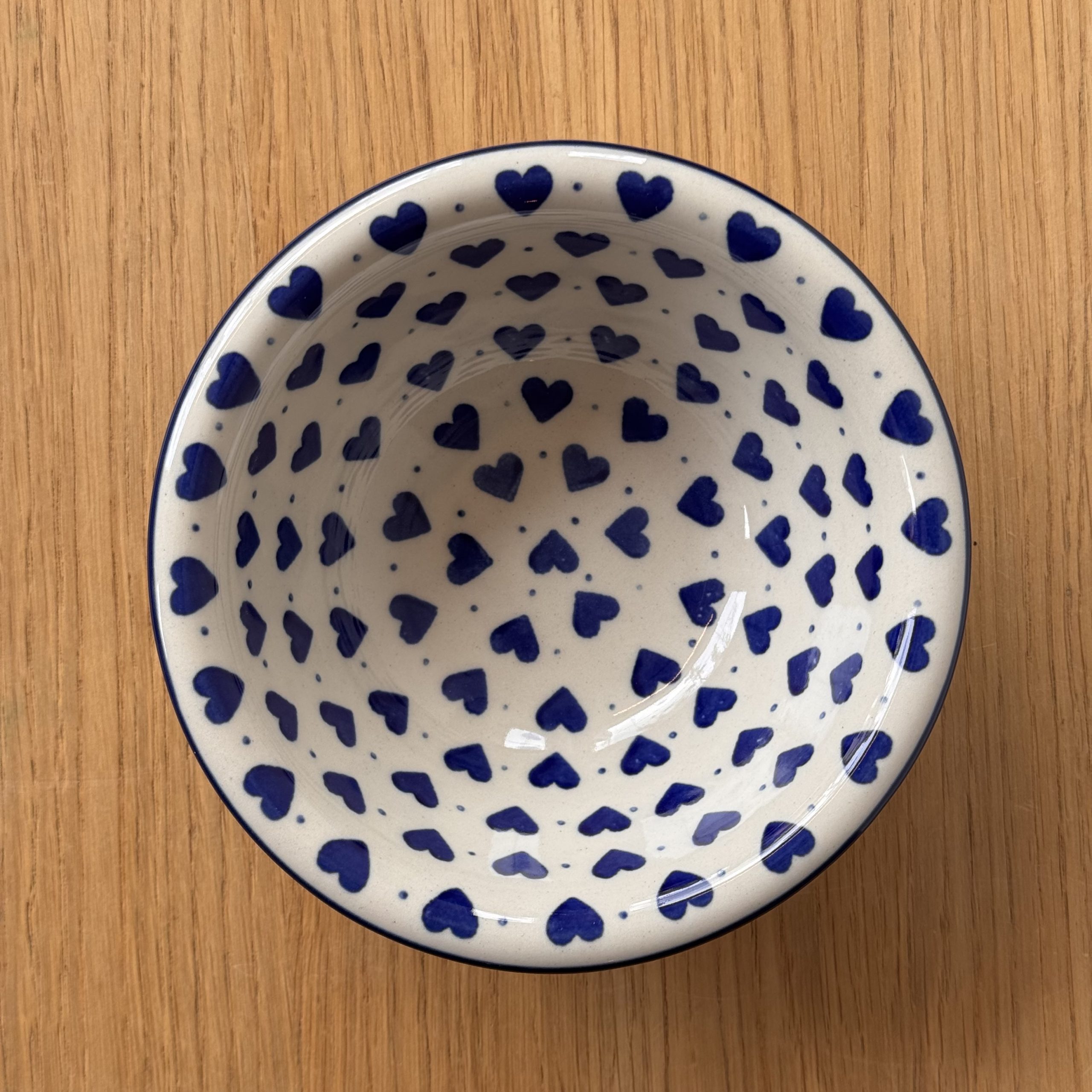 Miska ceramiczna (865) - śr 15,5cm wys 5,5cm - 570BX Serduszka - obrazek 4