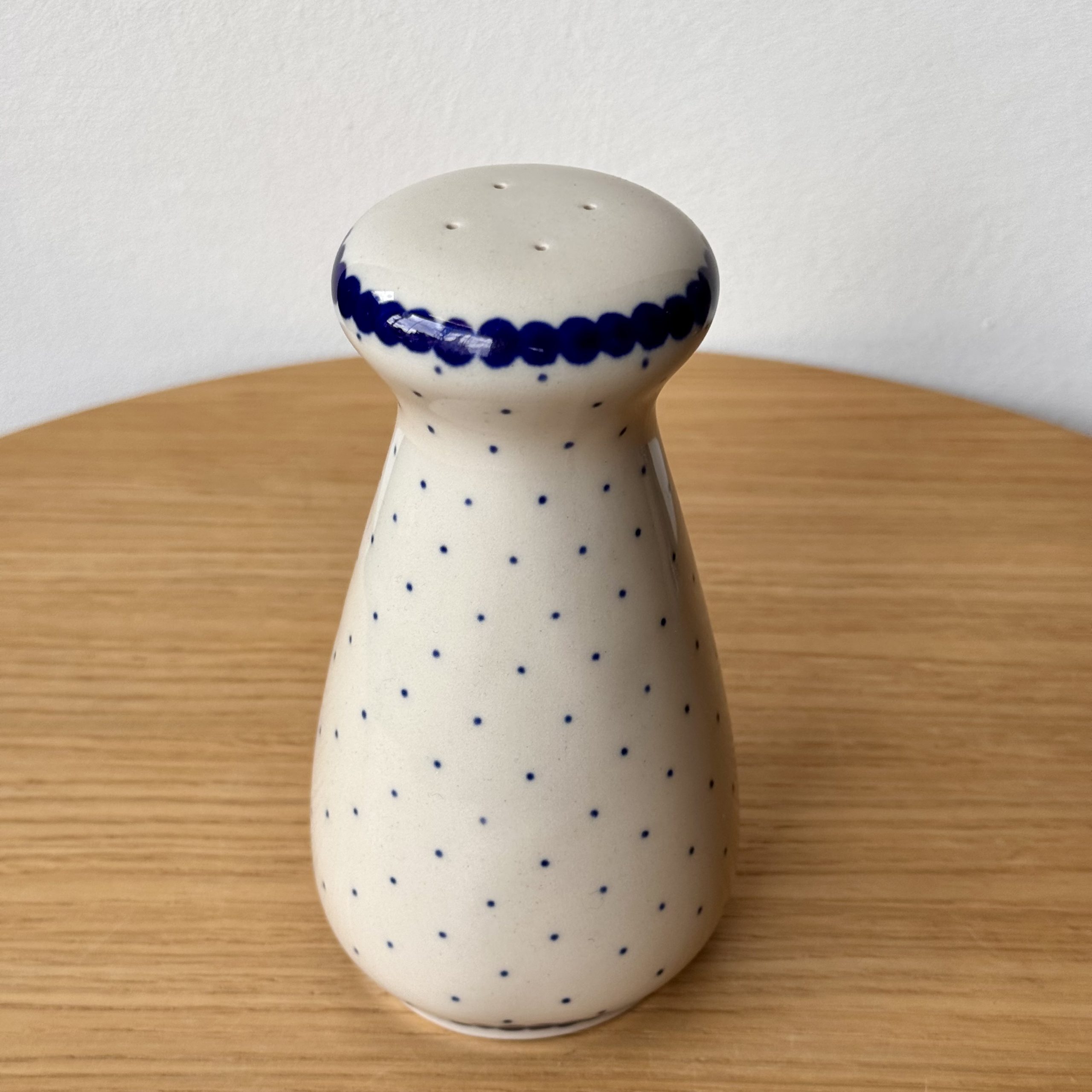 Pojemnik na sól (977) - wys 14,5 cm - 61A Mini kropka niebieska - obrazek 2