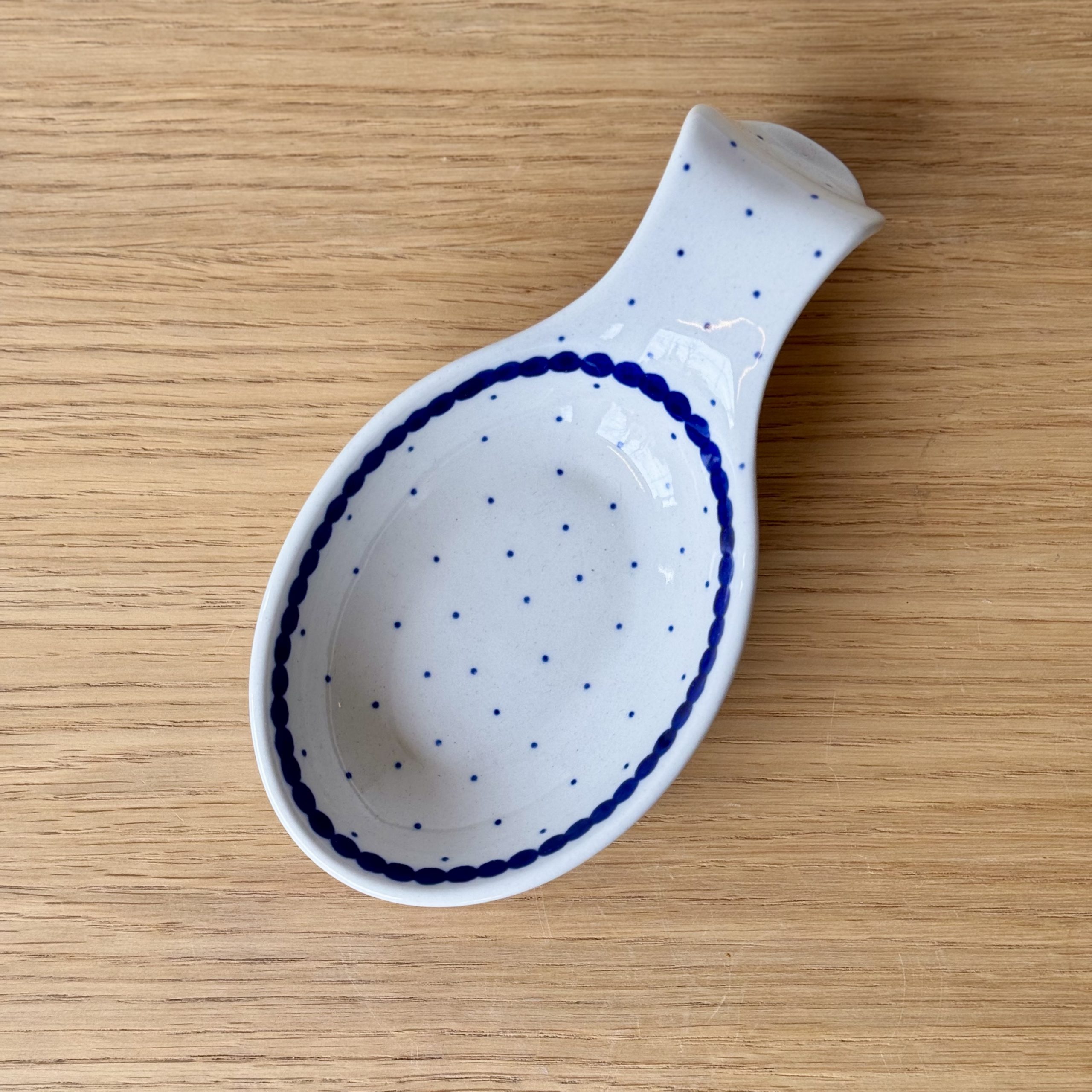 Podstawka pod łyżkę (A26) - 17,5 cm - 61A Mini kropka niebieska - obrazek 3