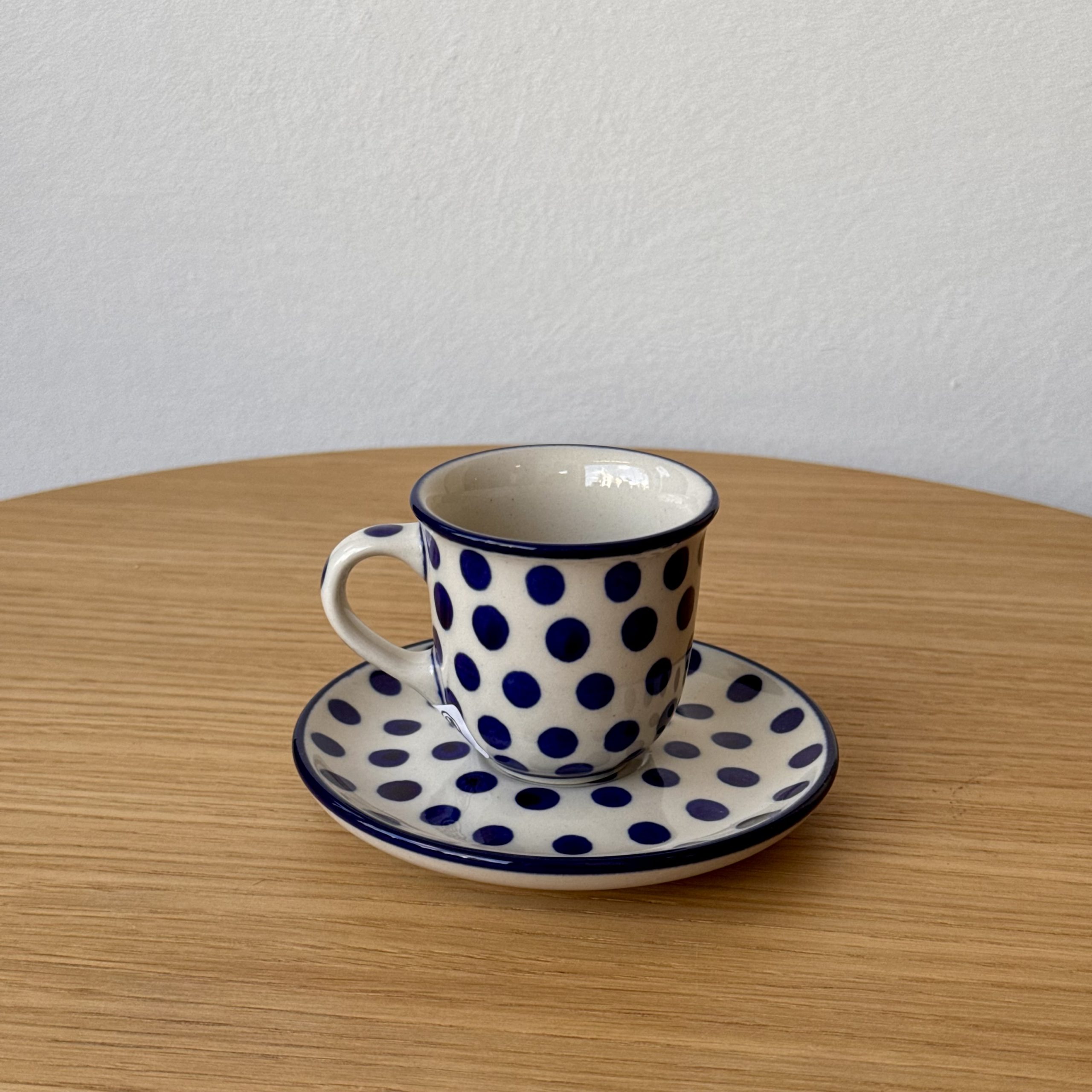 Filiżanka ze spodkiem espresso (B10) - 60 ml - 61X Kropki - obrazek 2
