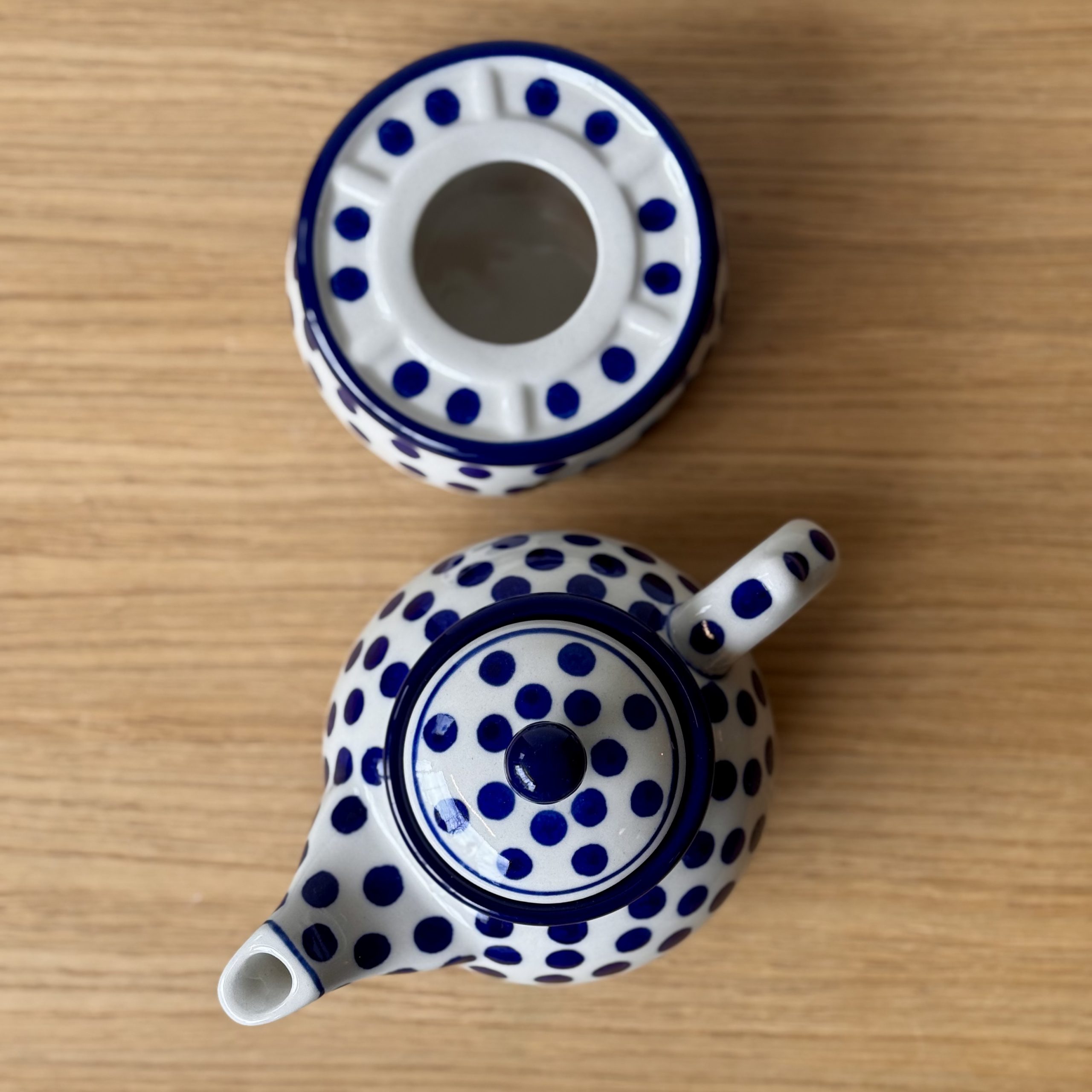 Czajnik z podgrzewaczem (B42) - 400 ml - 61X Kropki - obrazek 3