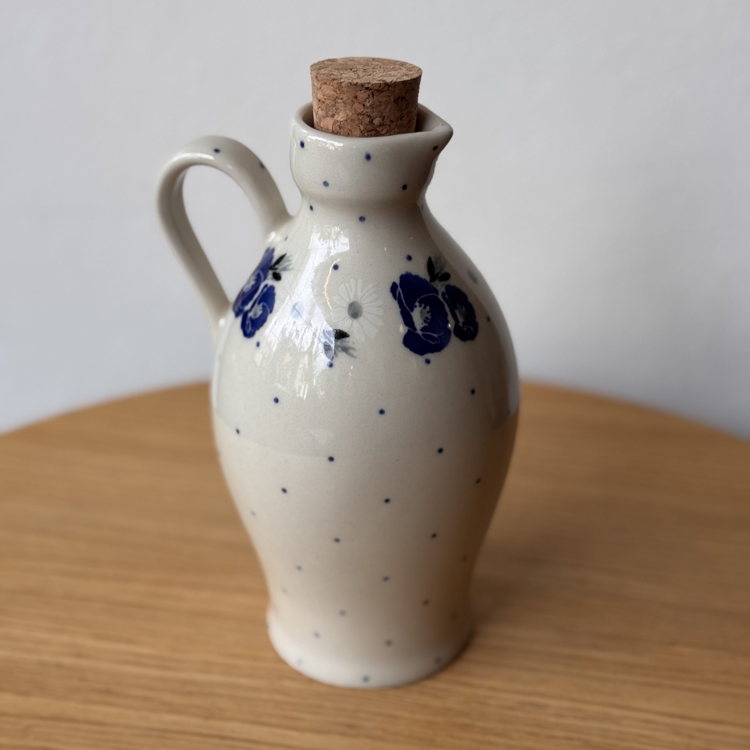 Butelka na oliwę (B85) - 500 ml - 2661X Niebieskie maki - obrazek 2