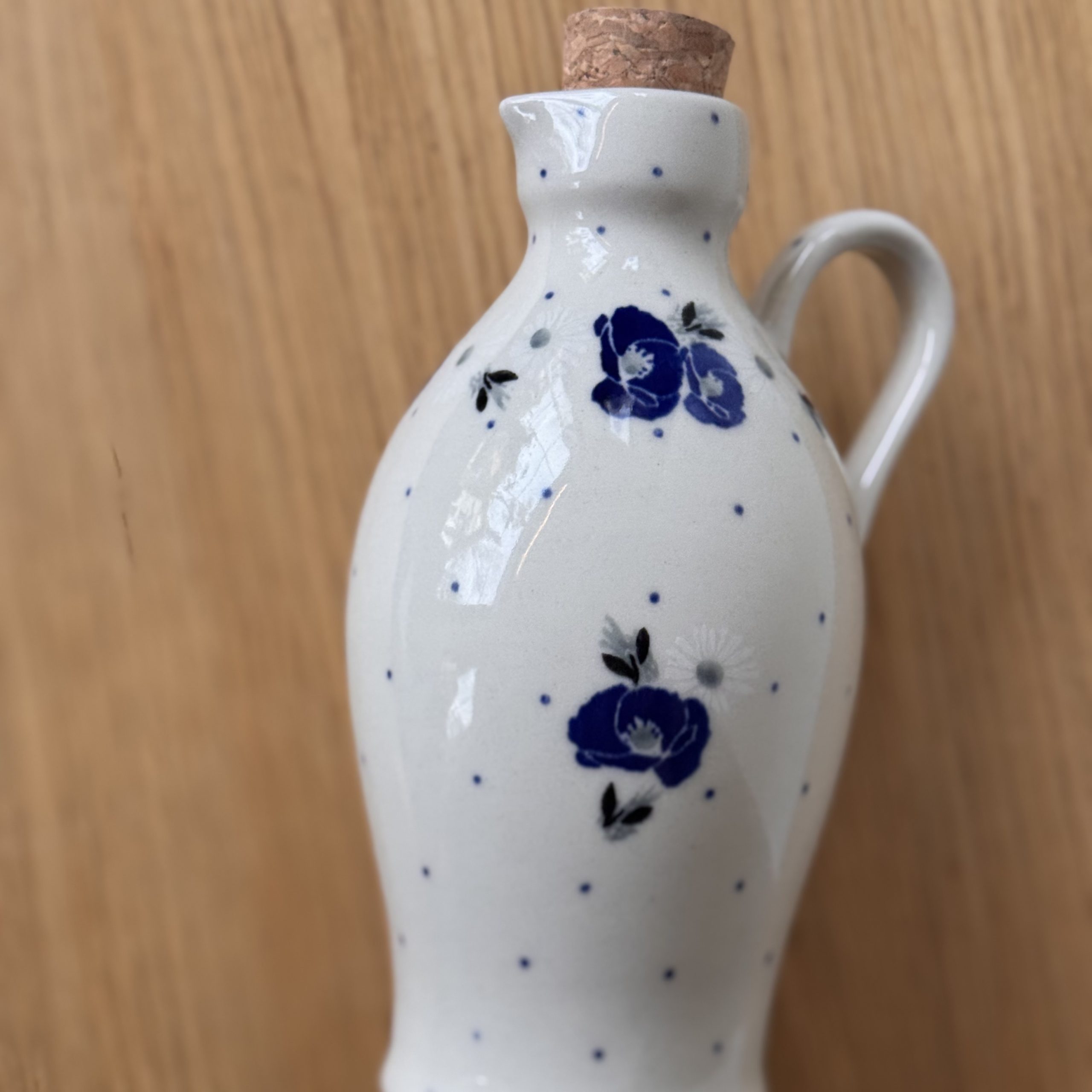 Butelka na oliwę (B85) - 500 ml - 2661X Niebieskie maki - obrazek 3