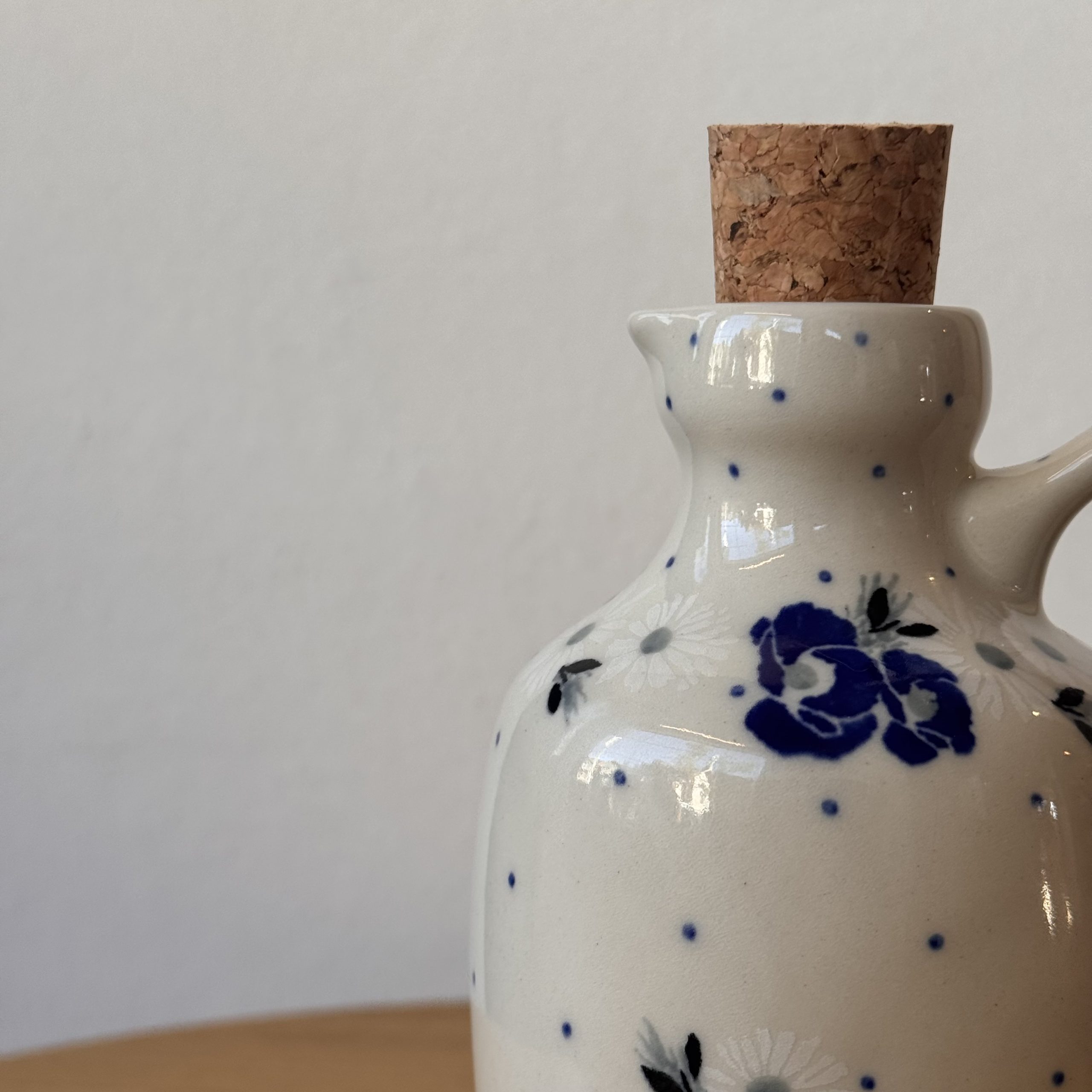 Butelka na oliwę (B86) - 500 ml - 2661X Niebieskie maki - obrazek 3