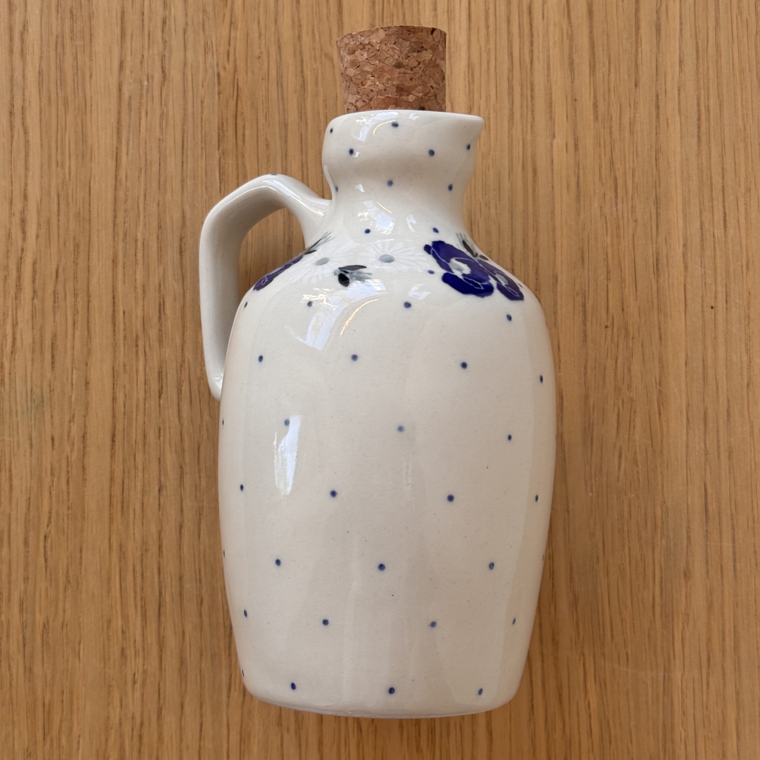 Butelka na oliwę (B86) - 500 ml - 2661X Niebieskie maki - obrazek 4