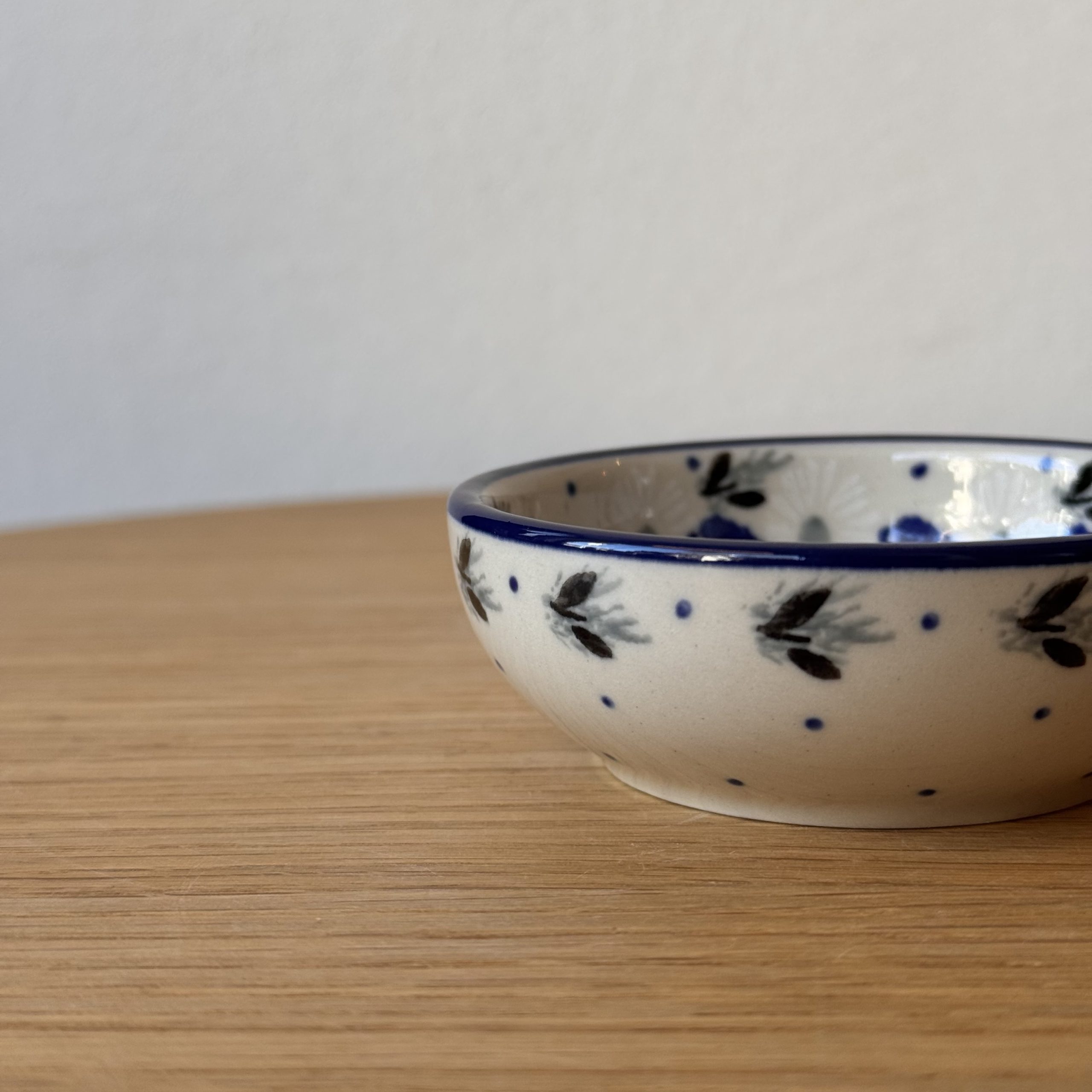 Miseczka ceramiczna (B88) - śr 9cm - 2661X Niebieskie maki - obrazek 3