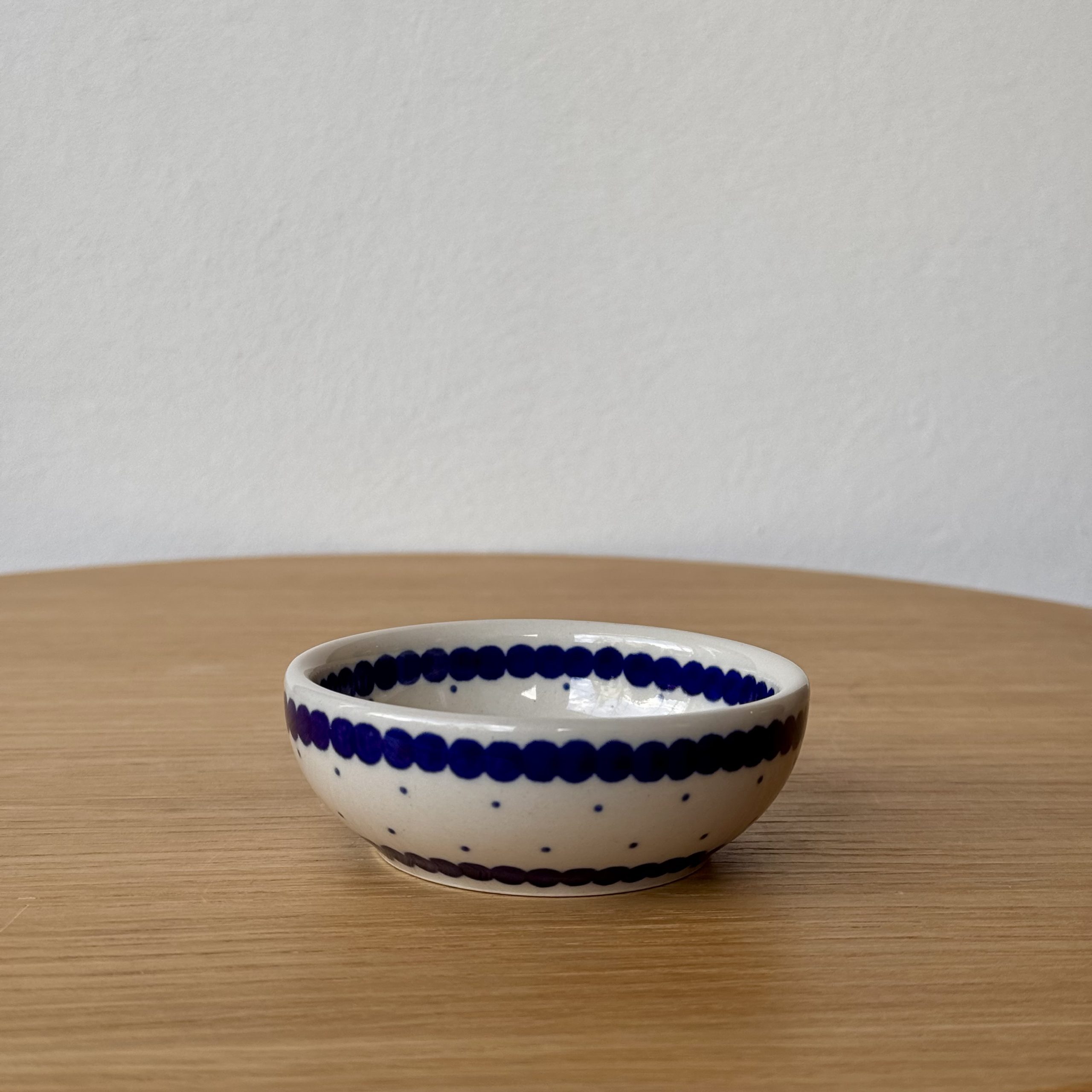 Miseczka ceramiczna (B88) - śr 9cm - 61A Mini kropka niebieska