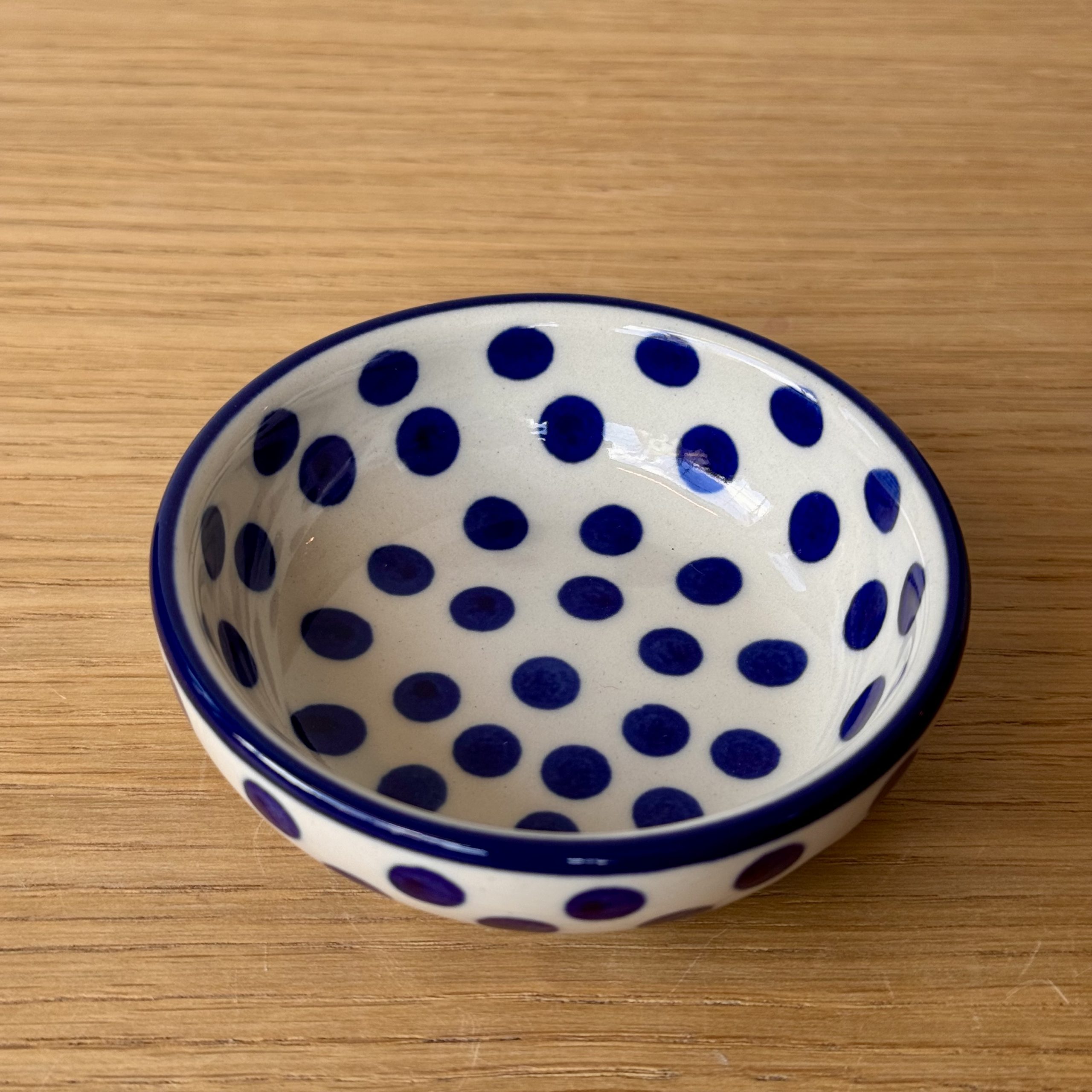 Miseczka ceramiczna (B88) - śr 9cm - 61X Kropki - obrazek 2