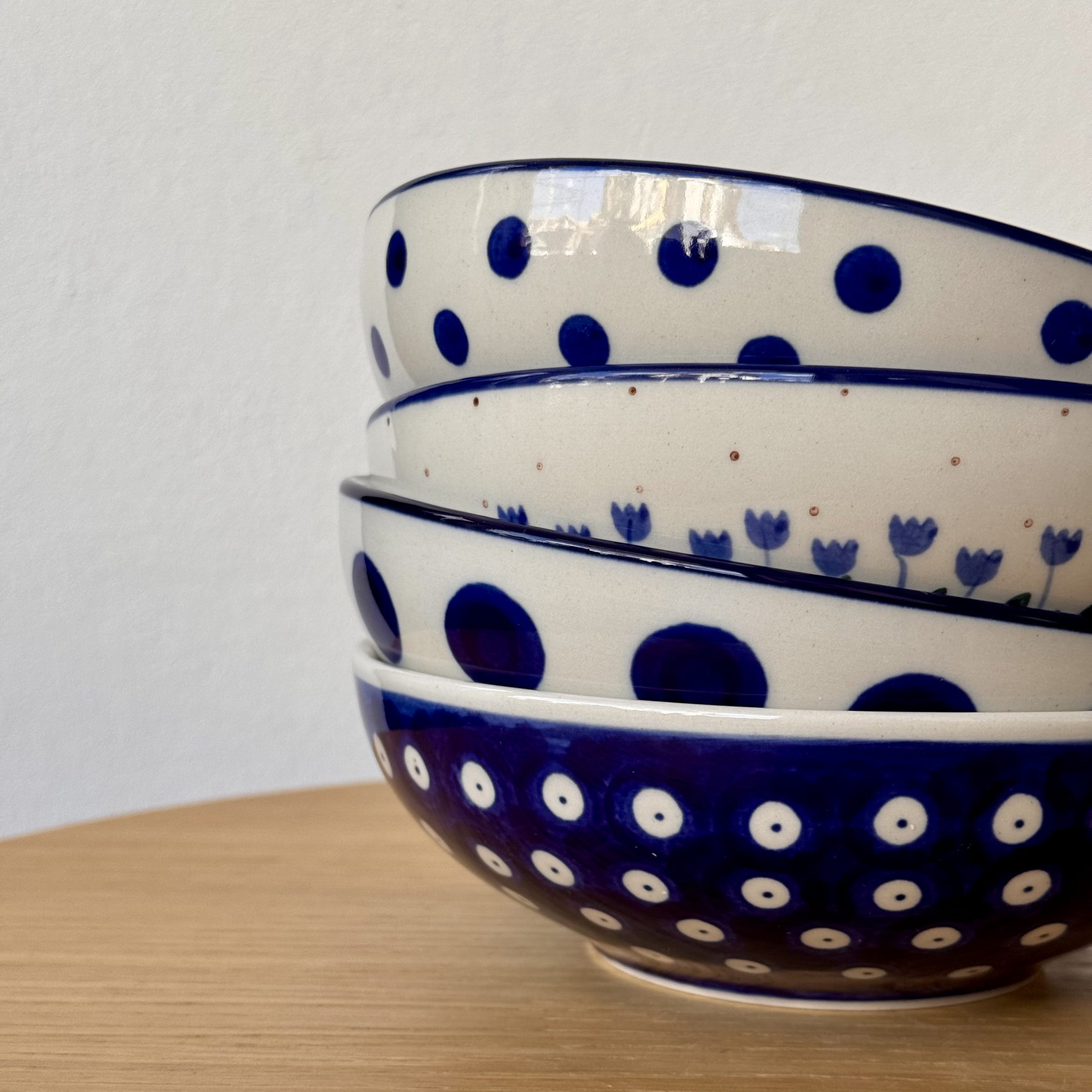 Miseczka ceramiczna (B90) - śr 17cm - 70A Klasyczne kropki - obrazek 5