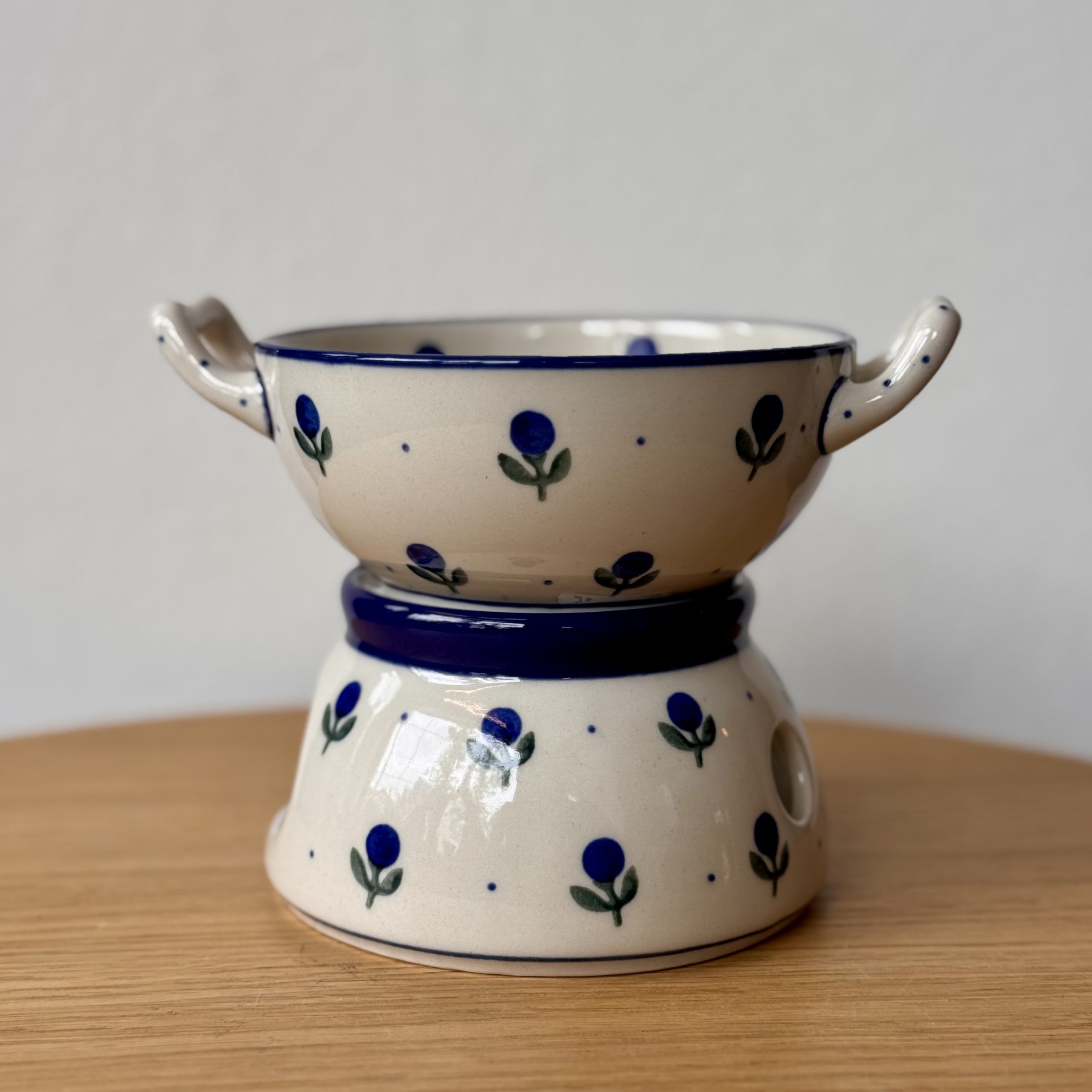 Komplet do fondue (C62) - śr 12 cm - 135X Borówka
