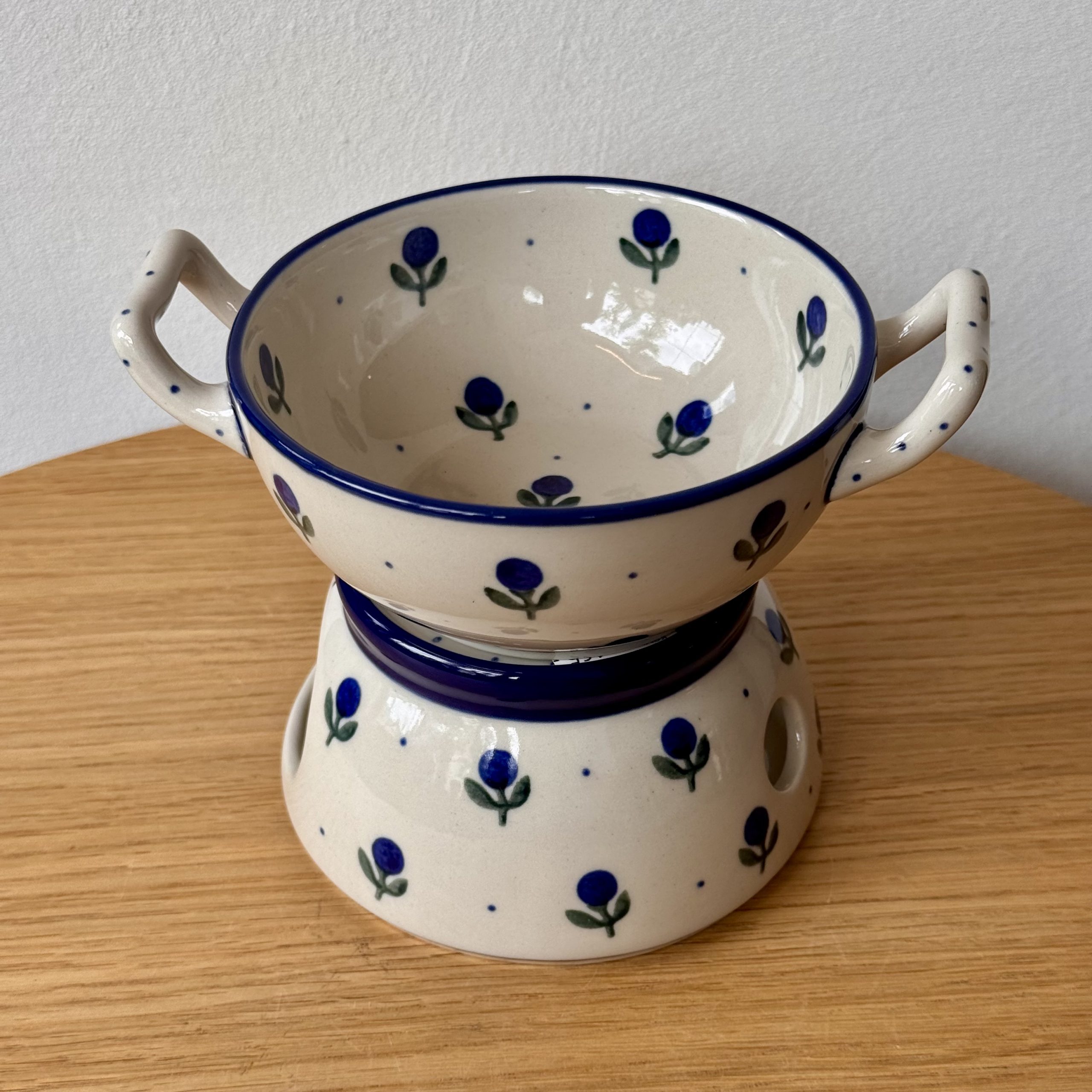 Komplet do fondue (C62) - śr 12 cm - 135X Borówka - obrazek 2