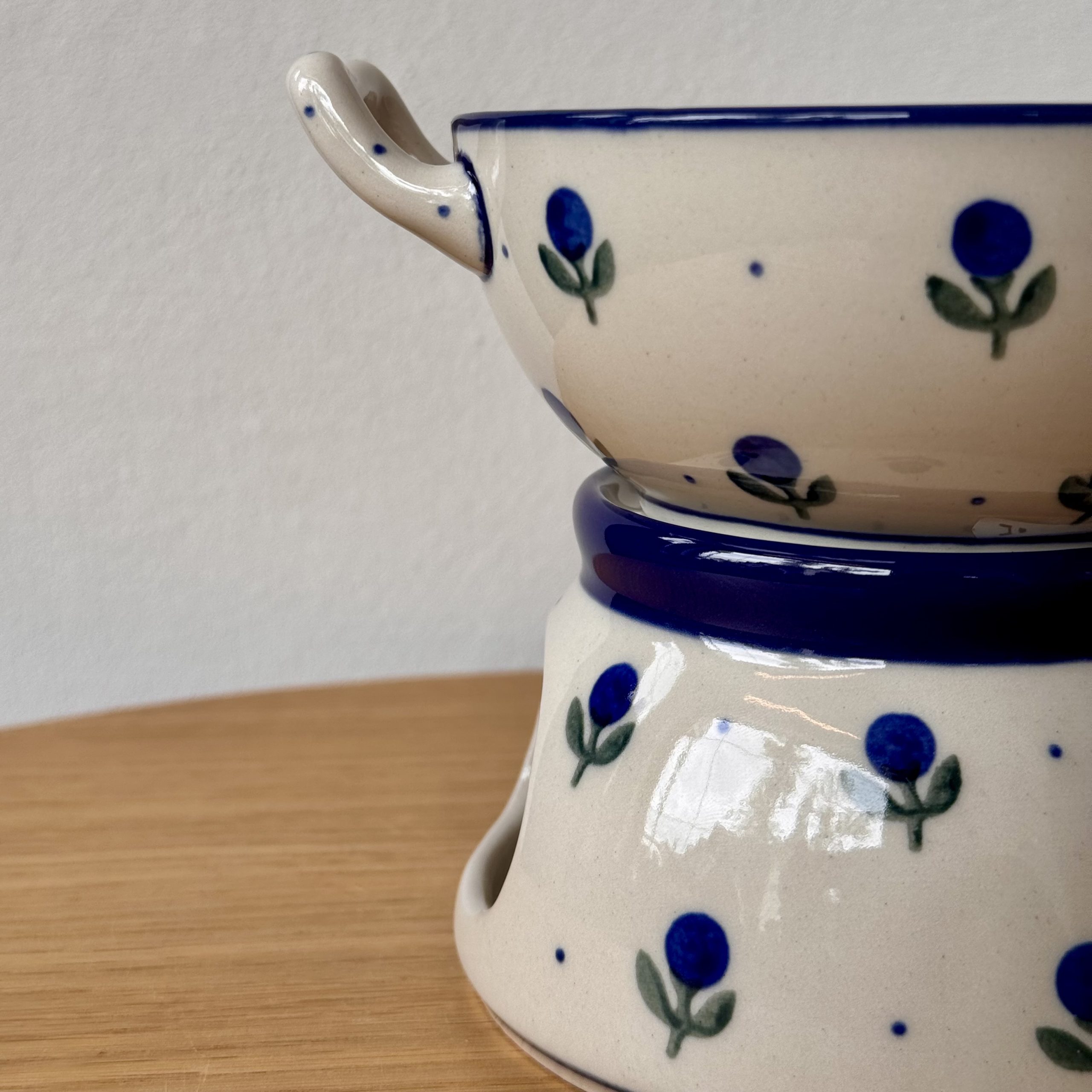 Komplet do fondue (C62) - śr 12 cm - 135X Borówka - obrazek 3