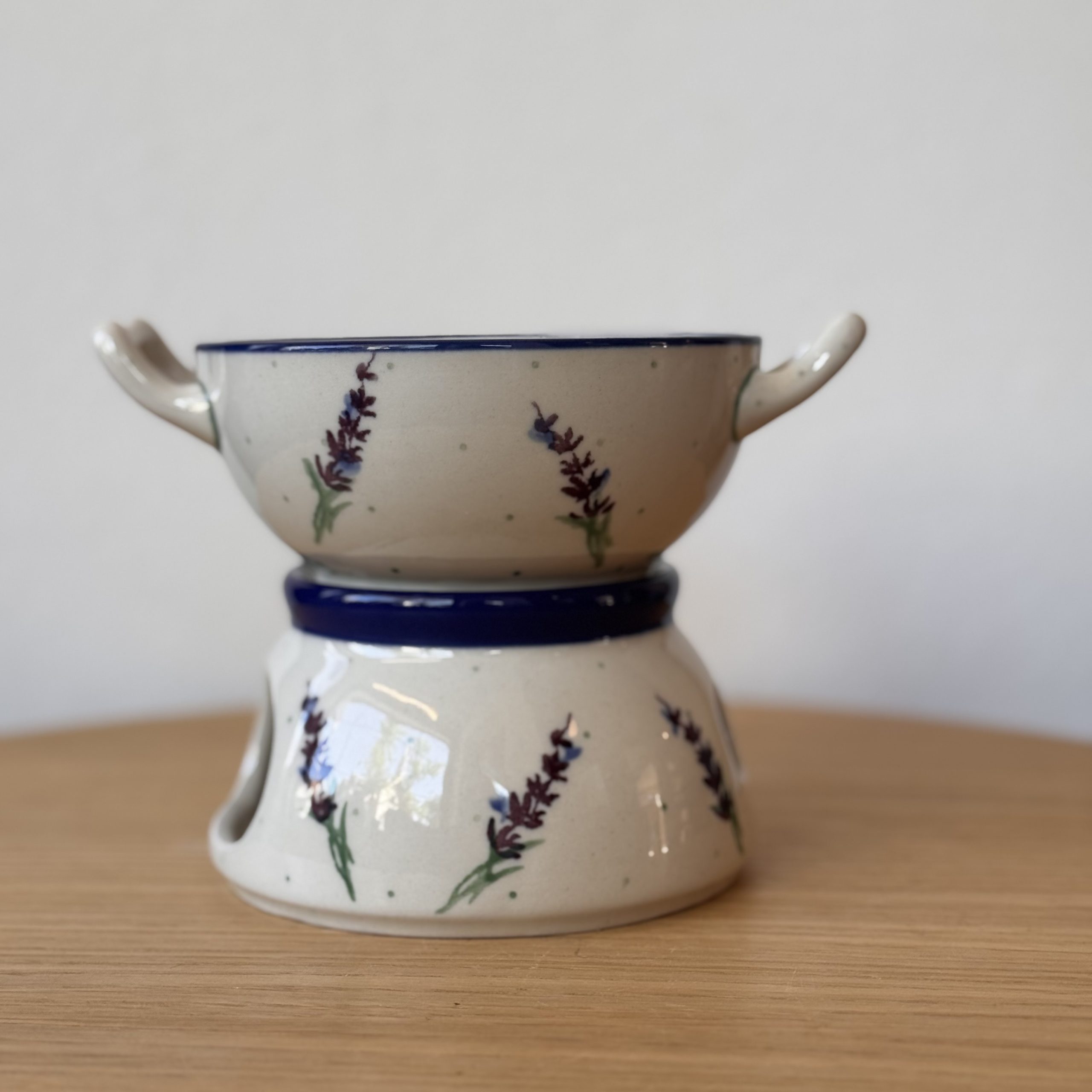 Komplet do fondue (C62) - śr 12 cm - 3308X Lawenda