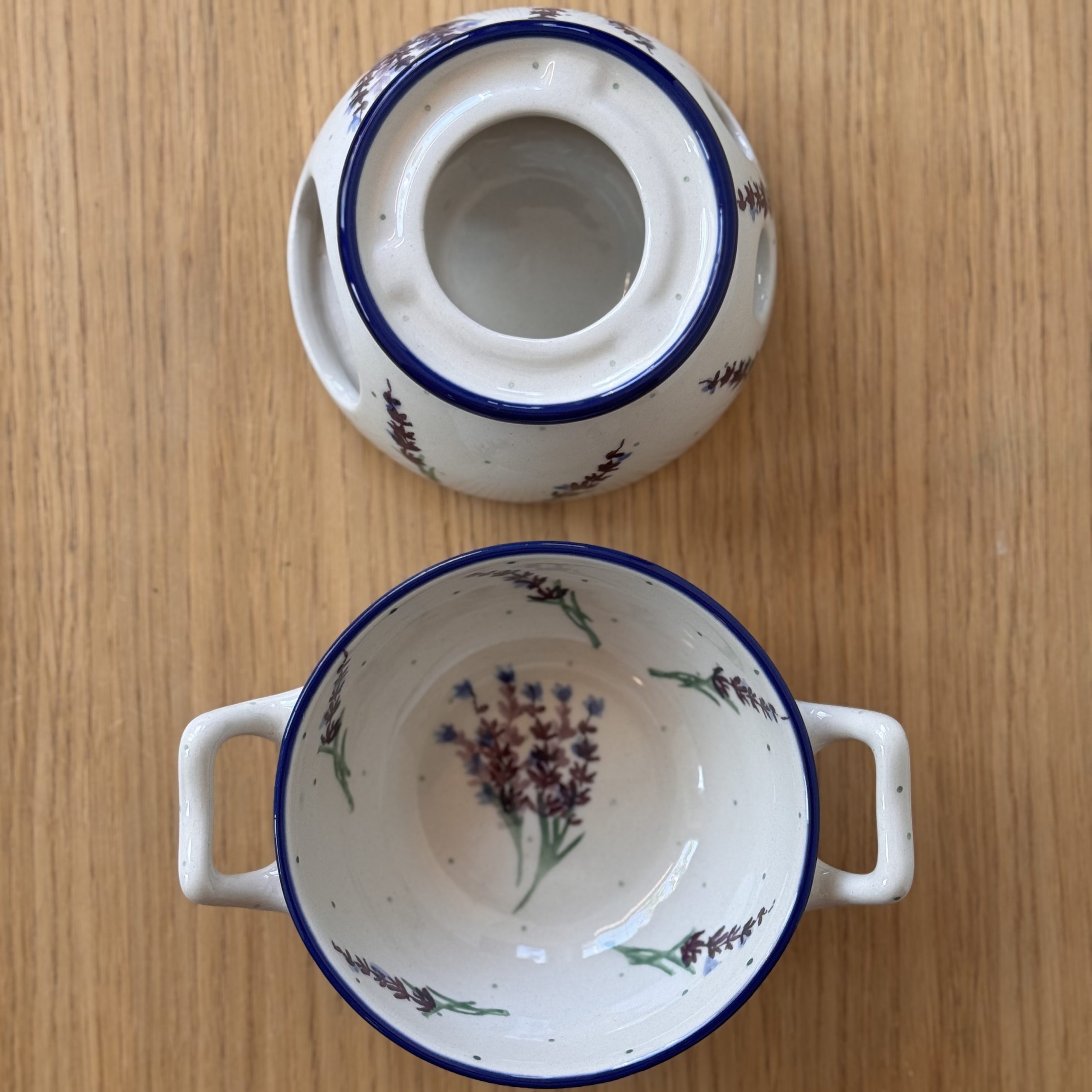 Komplet do fondue (C62) - śr 12 cm - 3308X Lawenda - obrazek 4