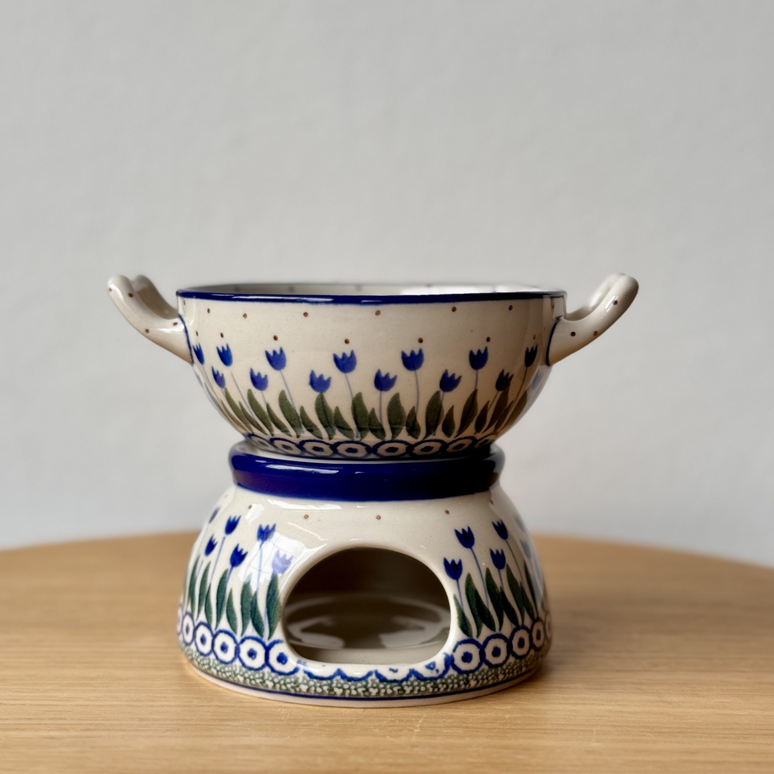 Komplet do fondue (C62) - śr 12 cm - 490AX Tulipany