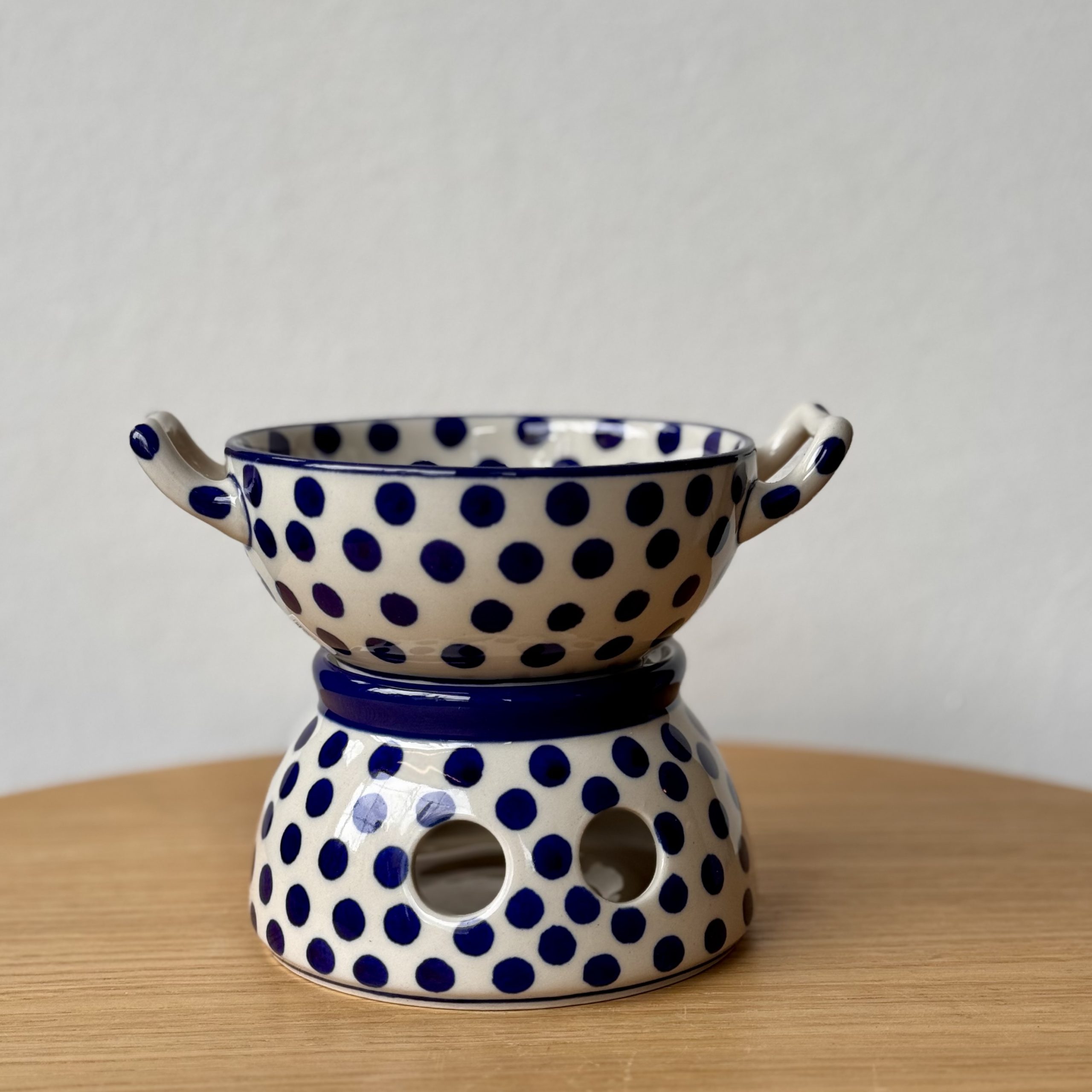 Komplet do fondue (C62) - śr 12 cm - 61X Kropki