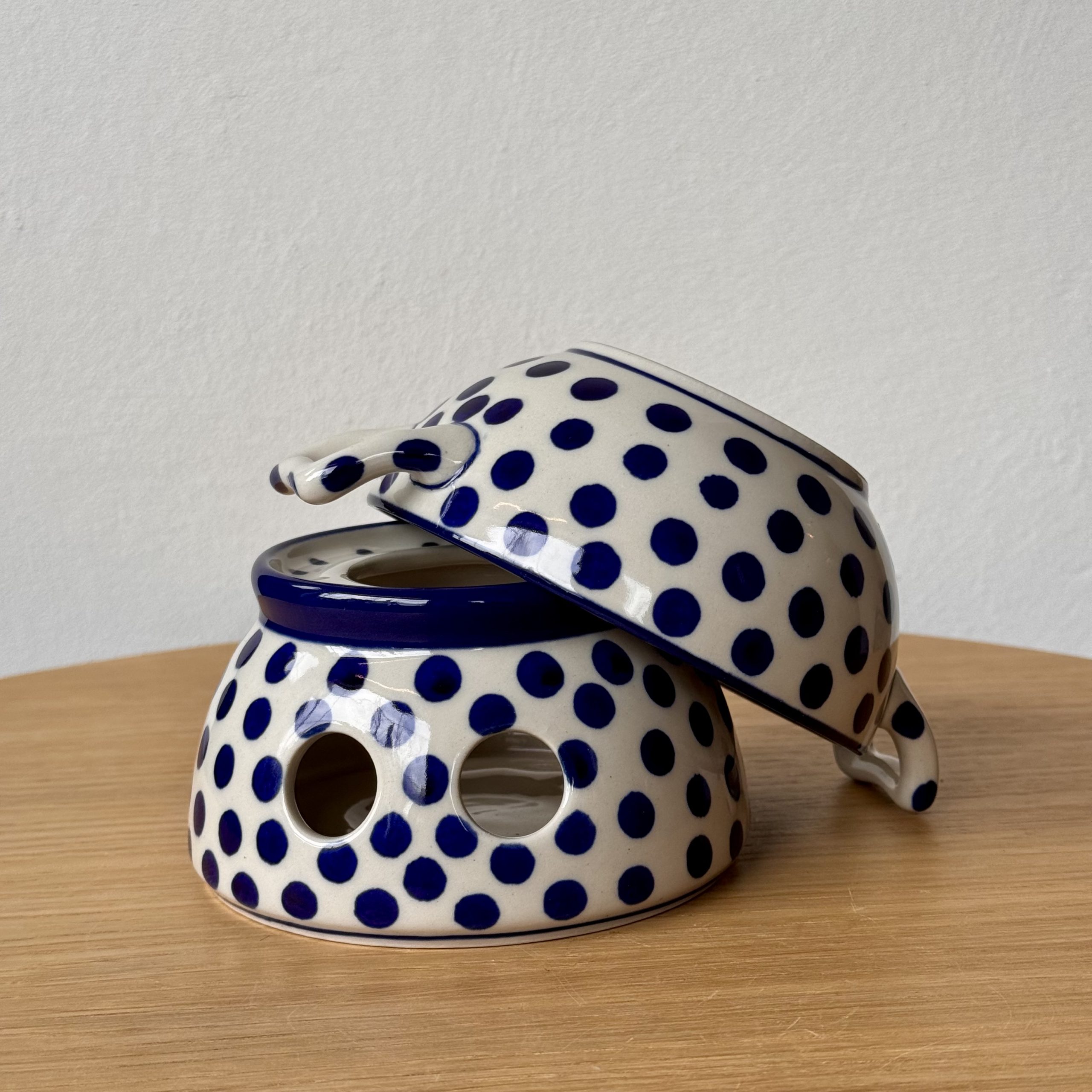Komplet do fondue (C62) - śr 12 cm - 61X Kropki - obrazek 3
