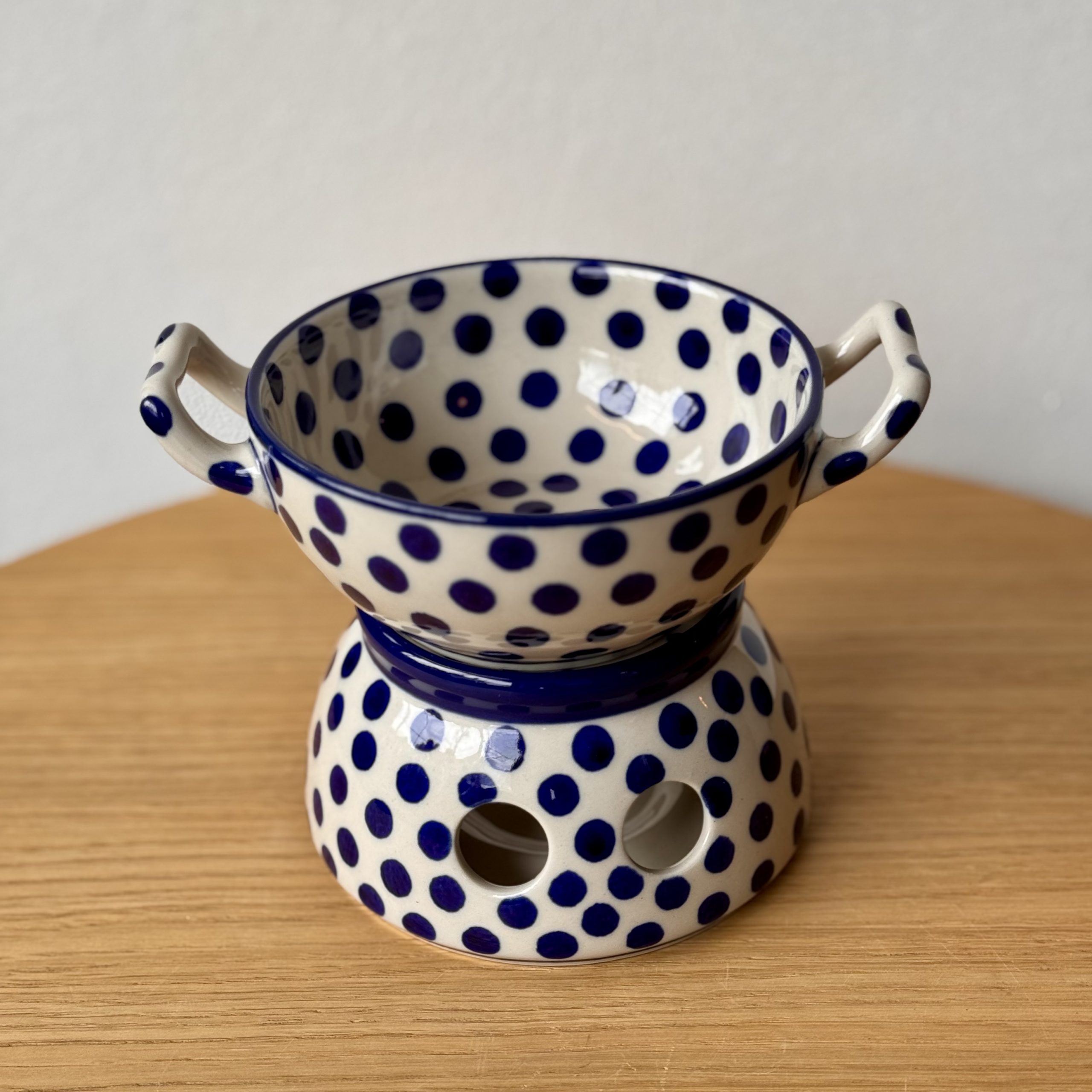 Komplet do fondue (C62) - śr 12 cm - 61X Kropki - obrazek 5