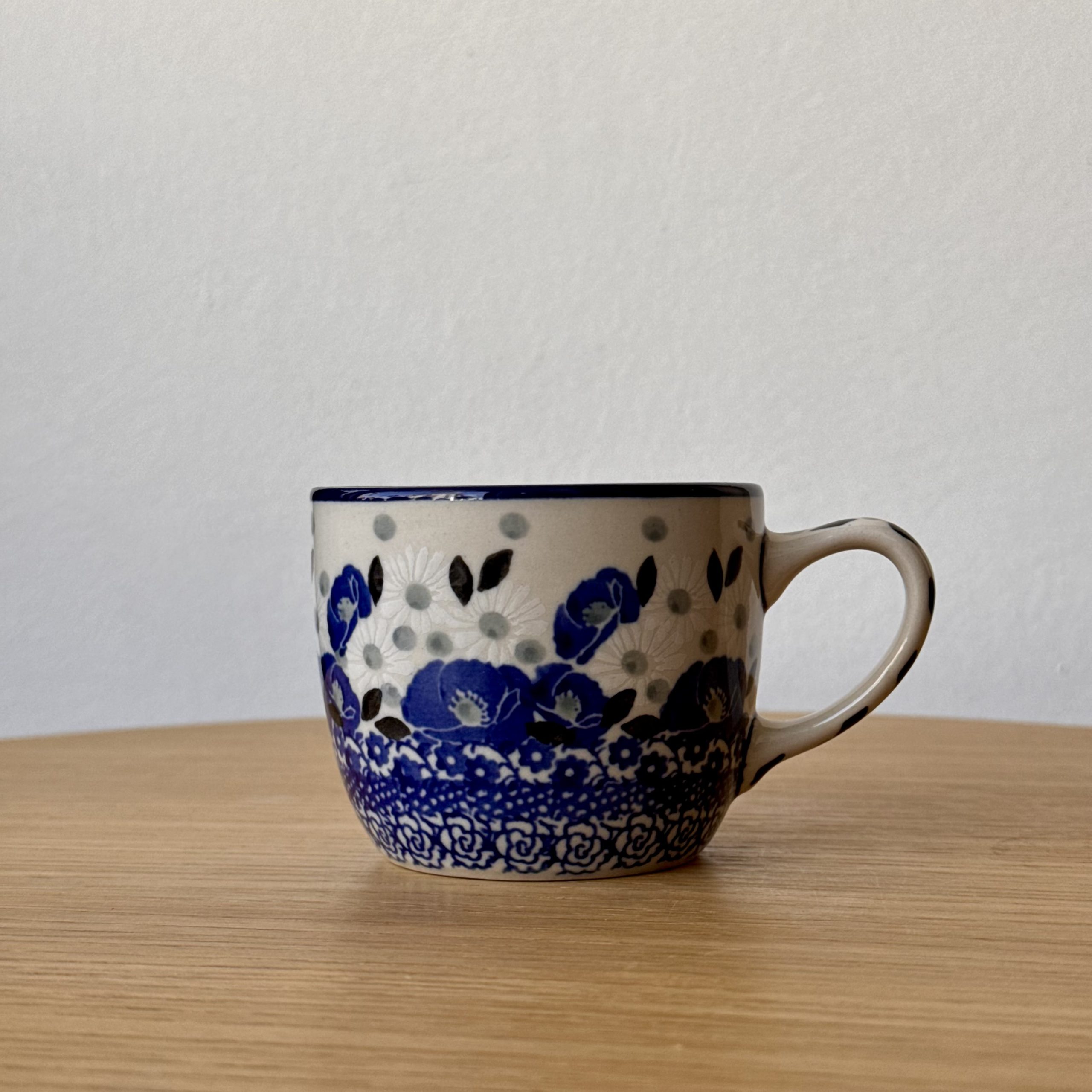 Kubek ceramiczny (C91) - 170 ml - 2662X Niebieskie maki