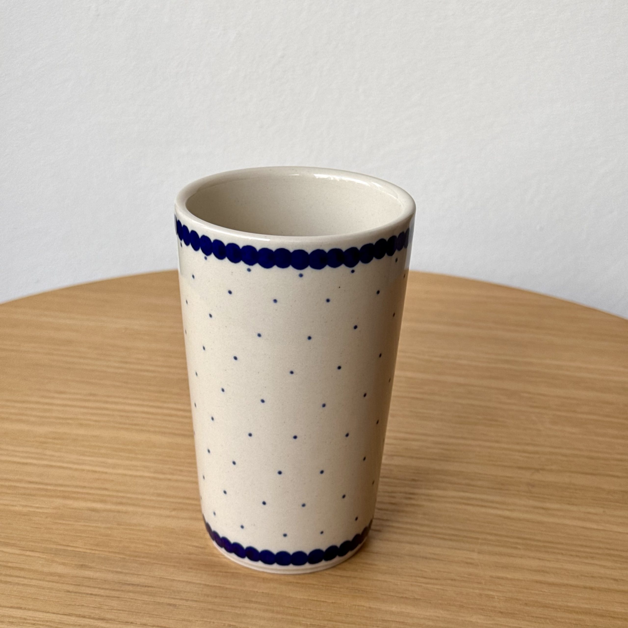 Kubek ceramiczny (D49) - 330 ml - 61A Mini kropka niebieska - obrazek 2