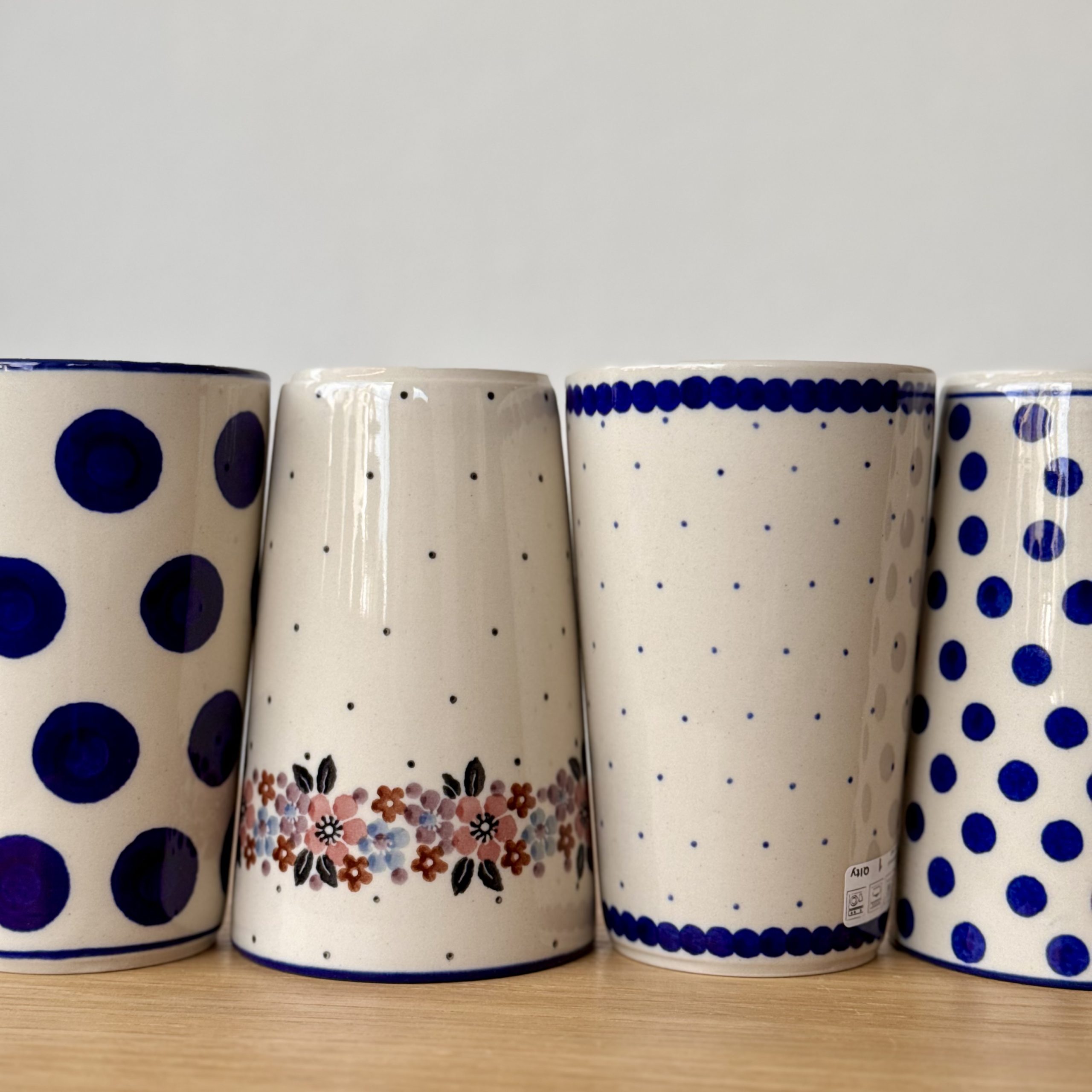 Kubek ceramiczny (D49) - 330 ml - 61A Mini kropka niebieska - obrazek 3