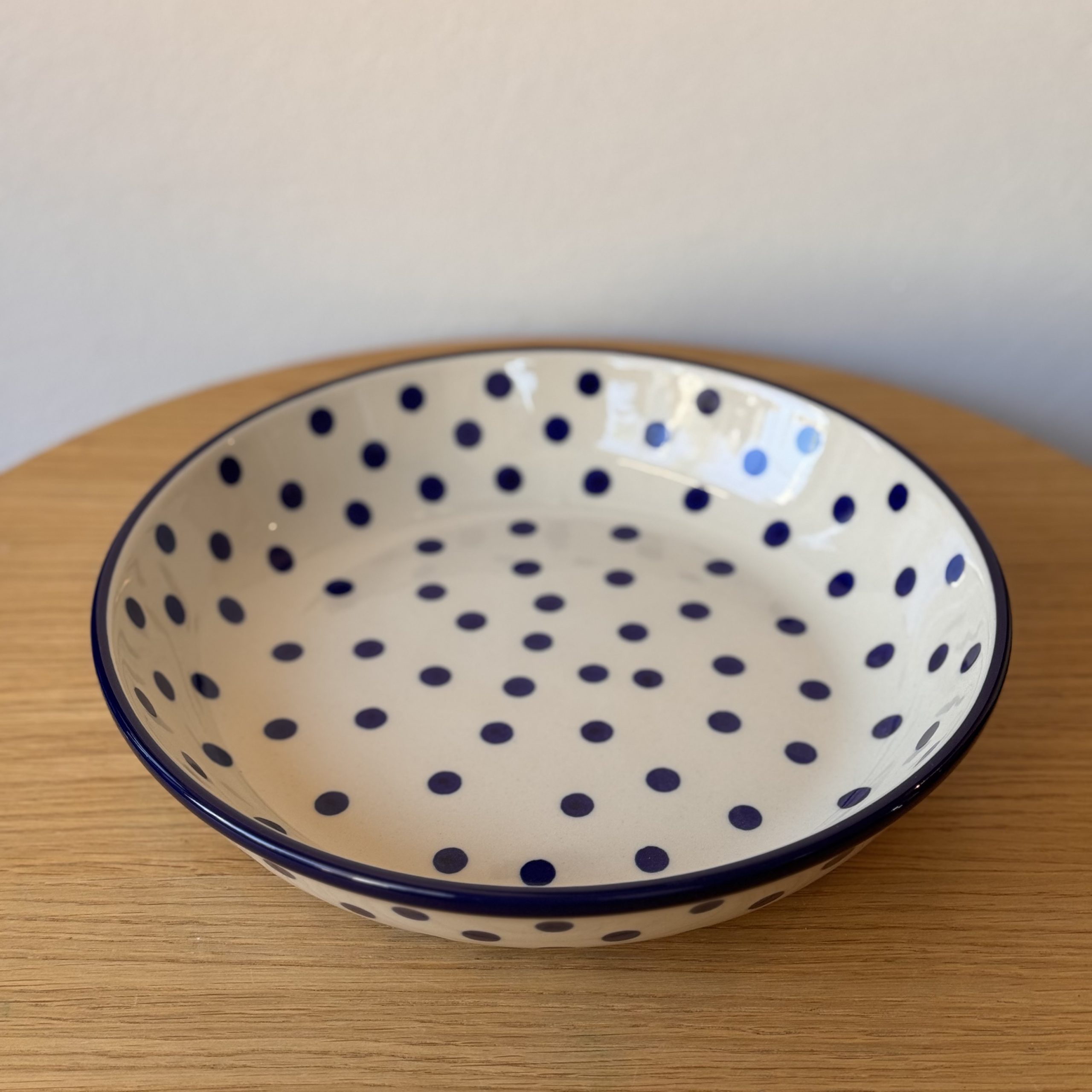 Miska ceramiczna na makaron (D93) - śr 24,5cm wys 5,3cm - 2519X Kropki - obrazek 2