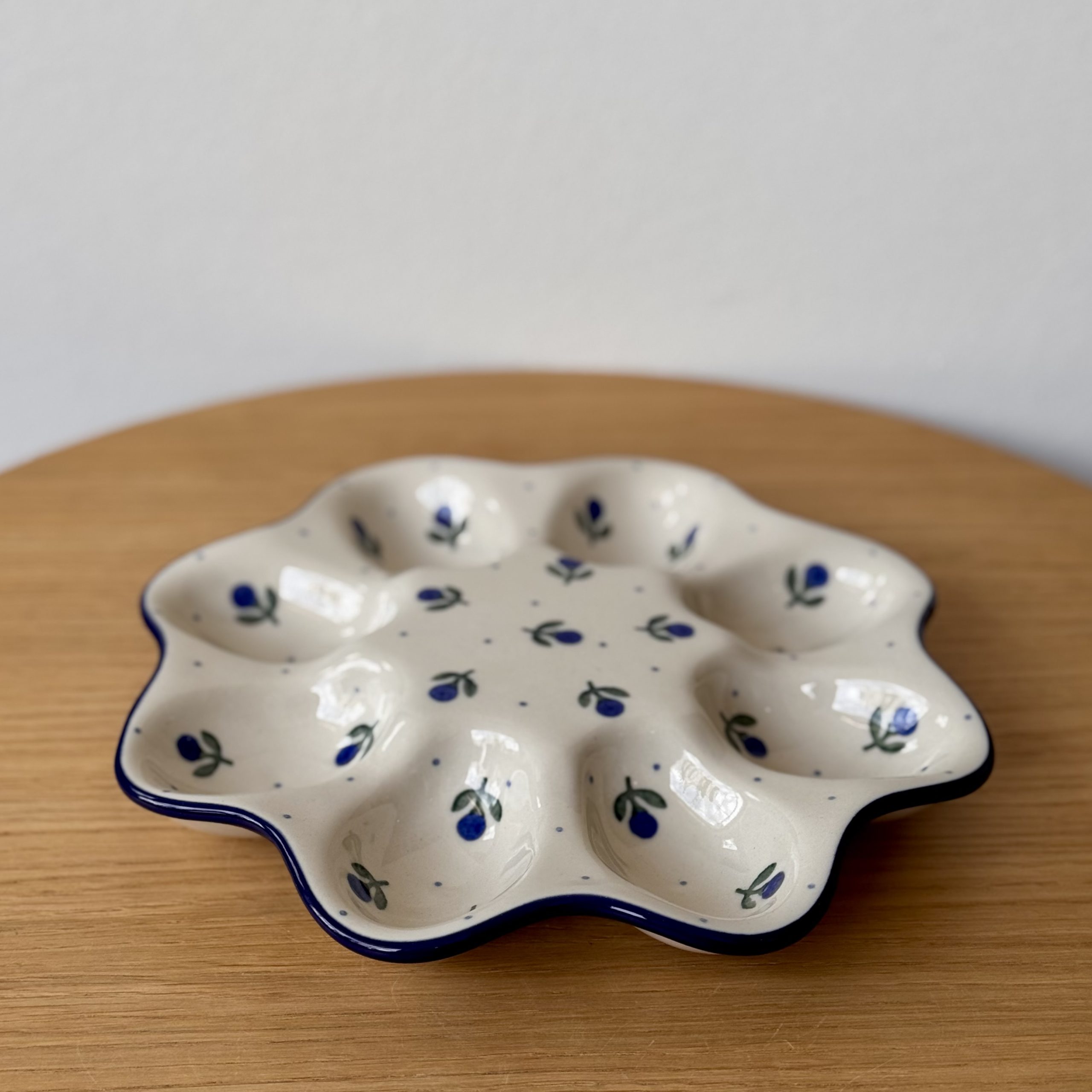 Talerz na jajka (E15) - śr 22,5 cm - 135X Borówka - obrazek 2