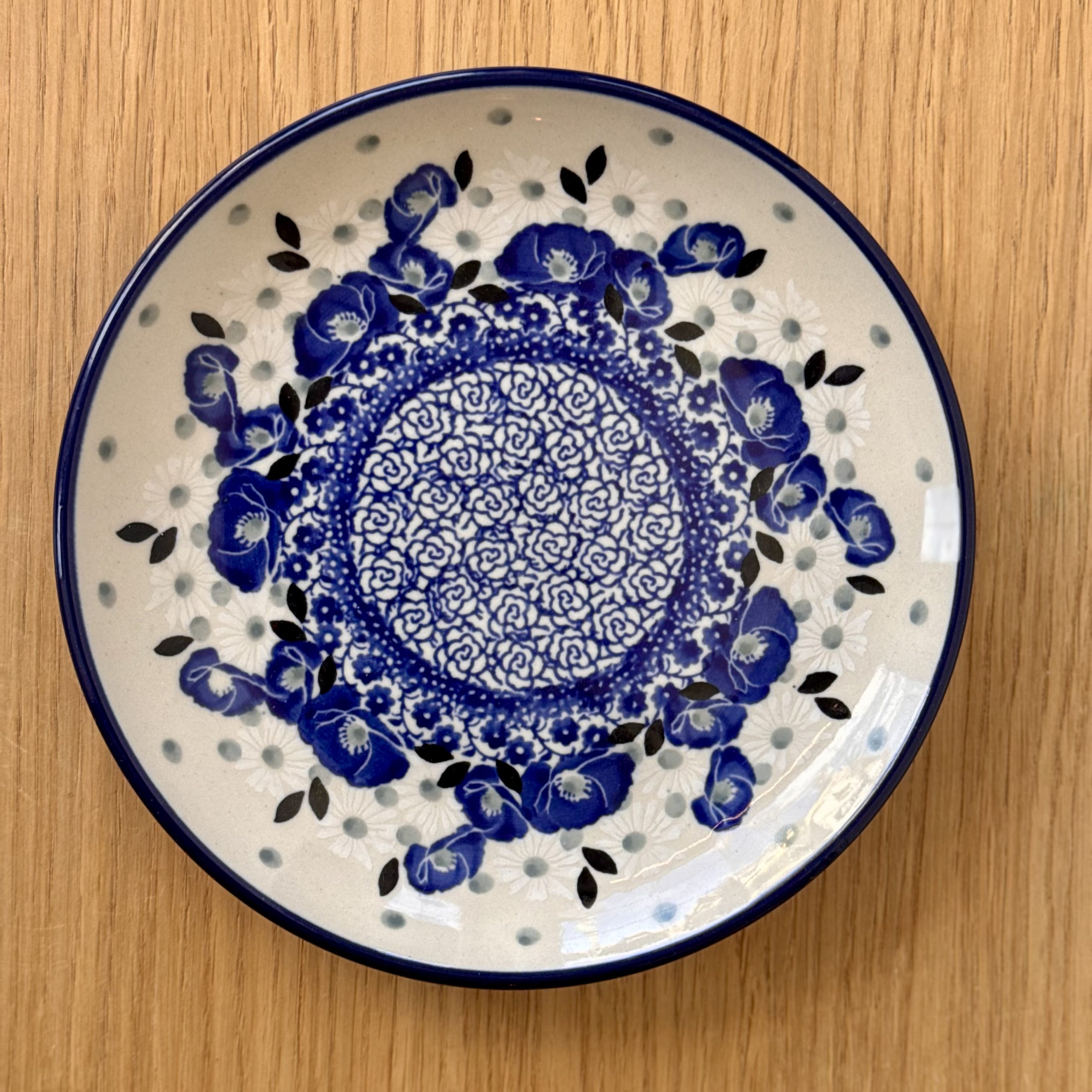Talerz (E32) - śr 17,5 cm - 2662X Niebieskie maki - obrazek 3