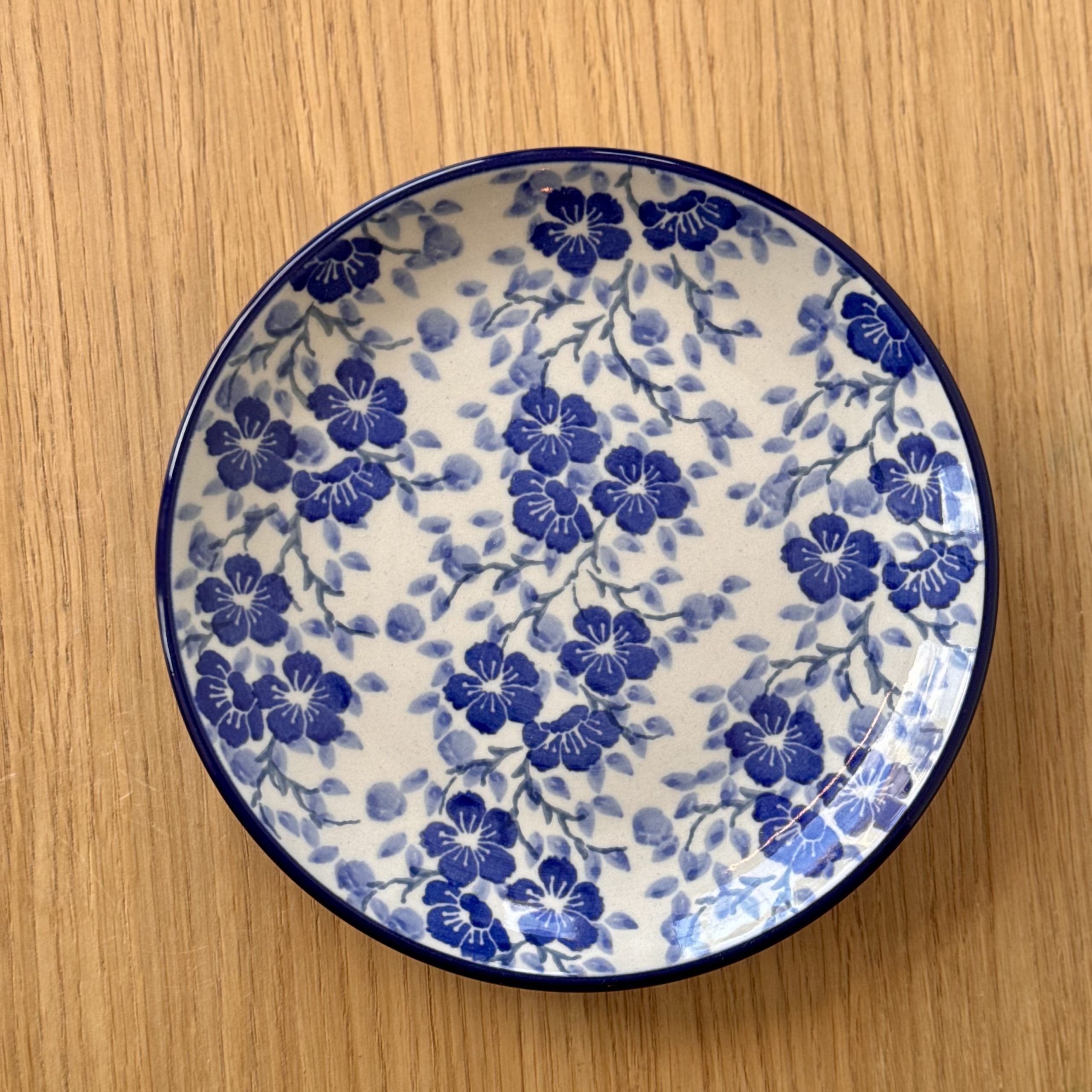 Talerz (E32) - śr 17,5 cm - 3428X Kwiaty lnu - obrazek 2