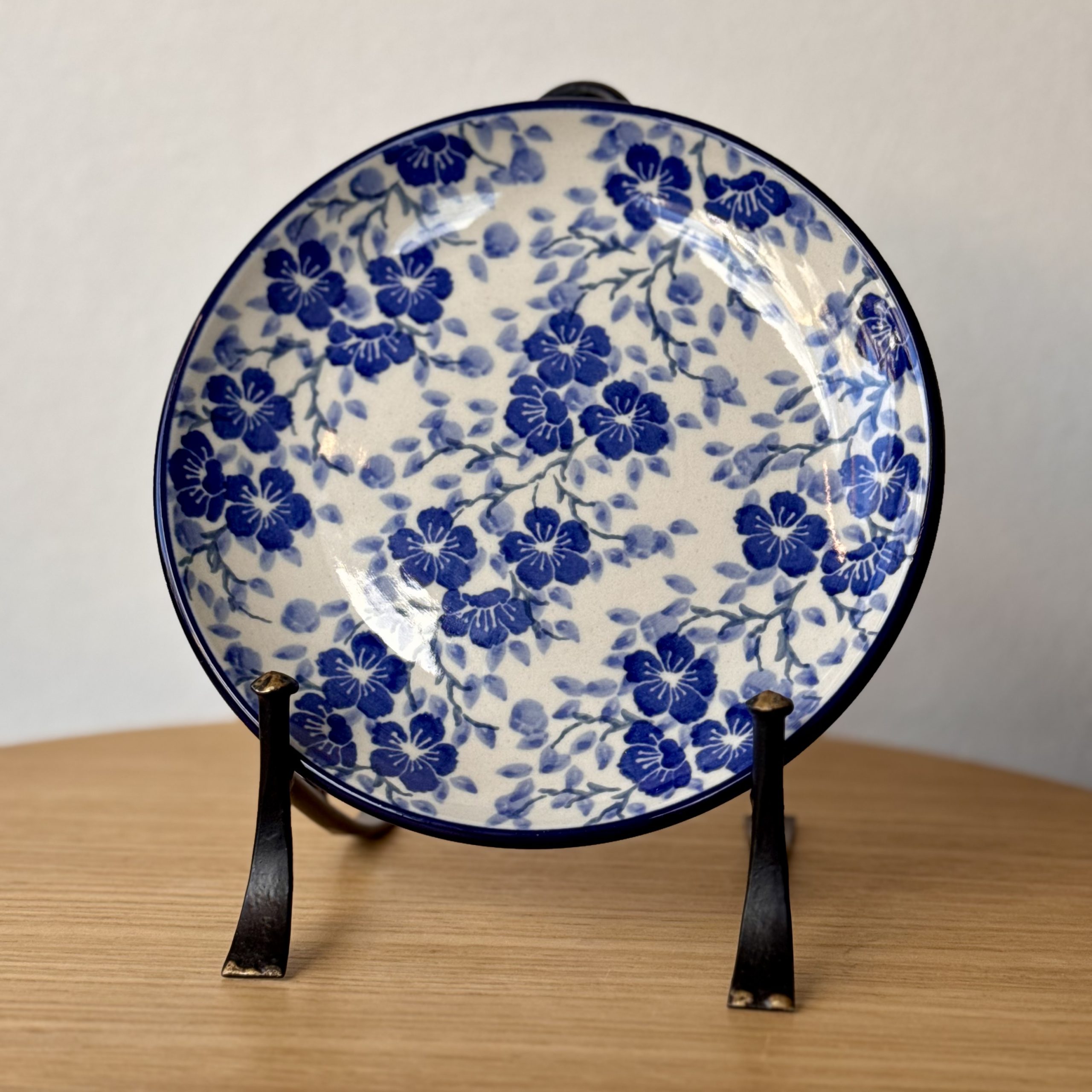 Talerz (E32) - śr 17,5 cm - 3428X Kwiaty lnu - obrazek 3