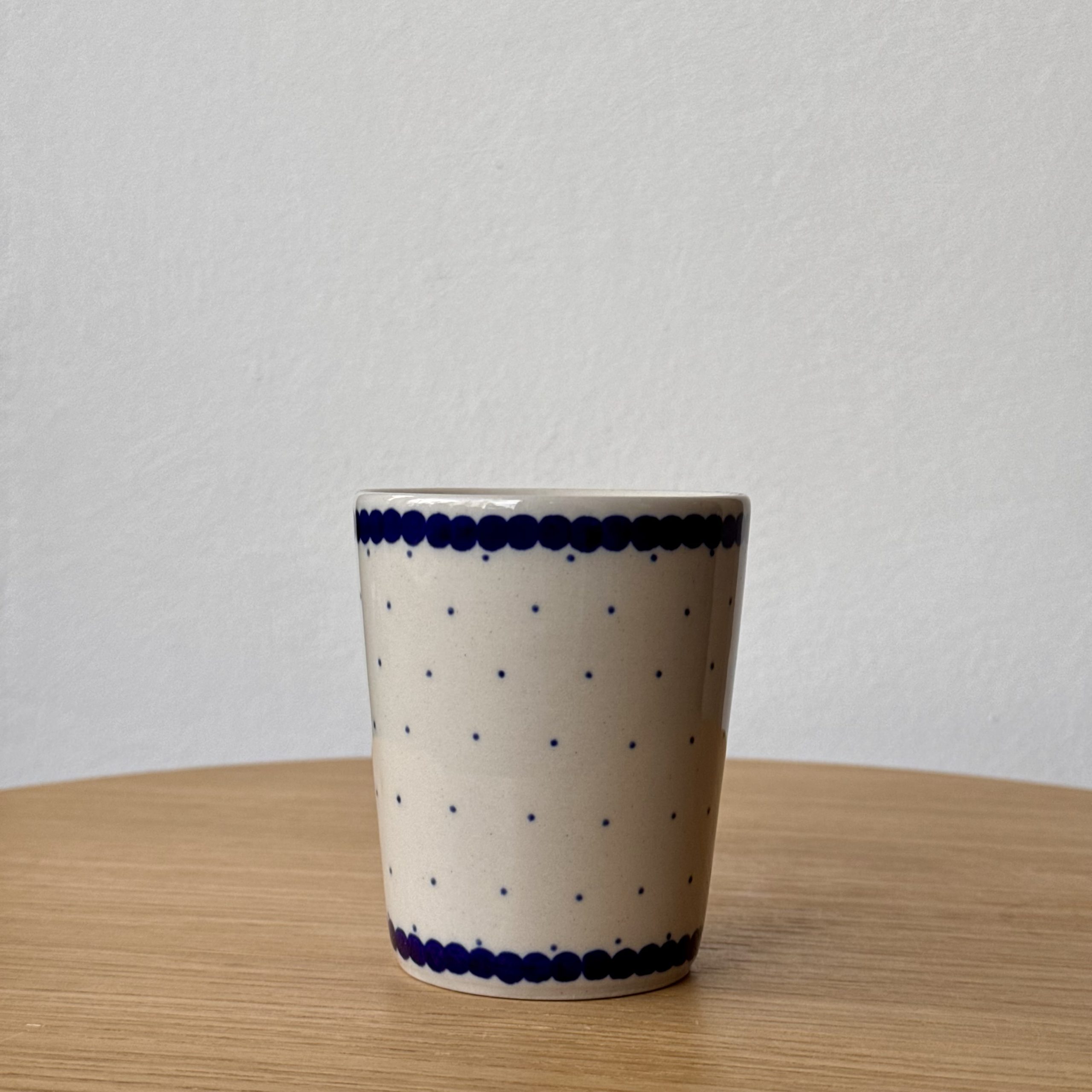 Kubek ceramiczny (E83) - 200 ml - 61A Mini kropka niebieska
