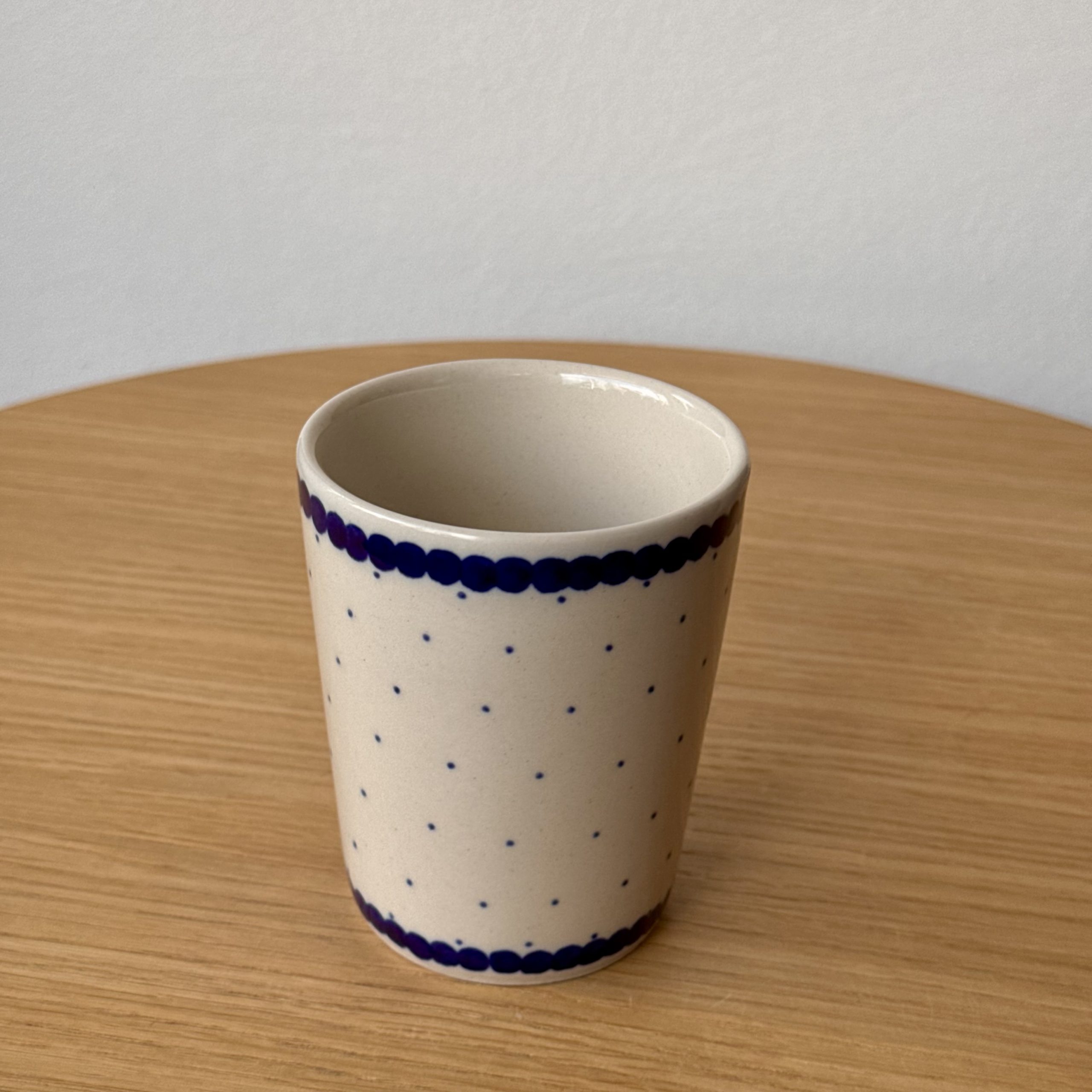 Kubek ceramiczny (E83) - 200 ml - 61A Mini kropka niebieska - obrazek 3