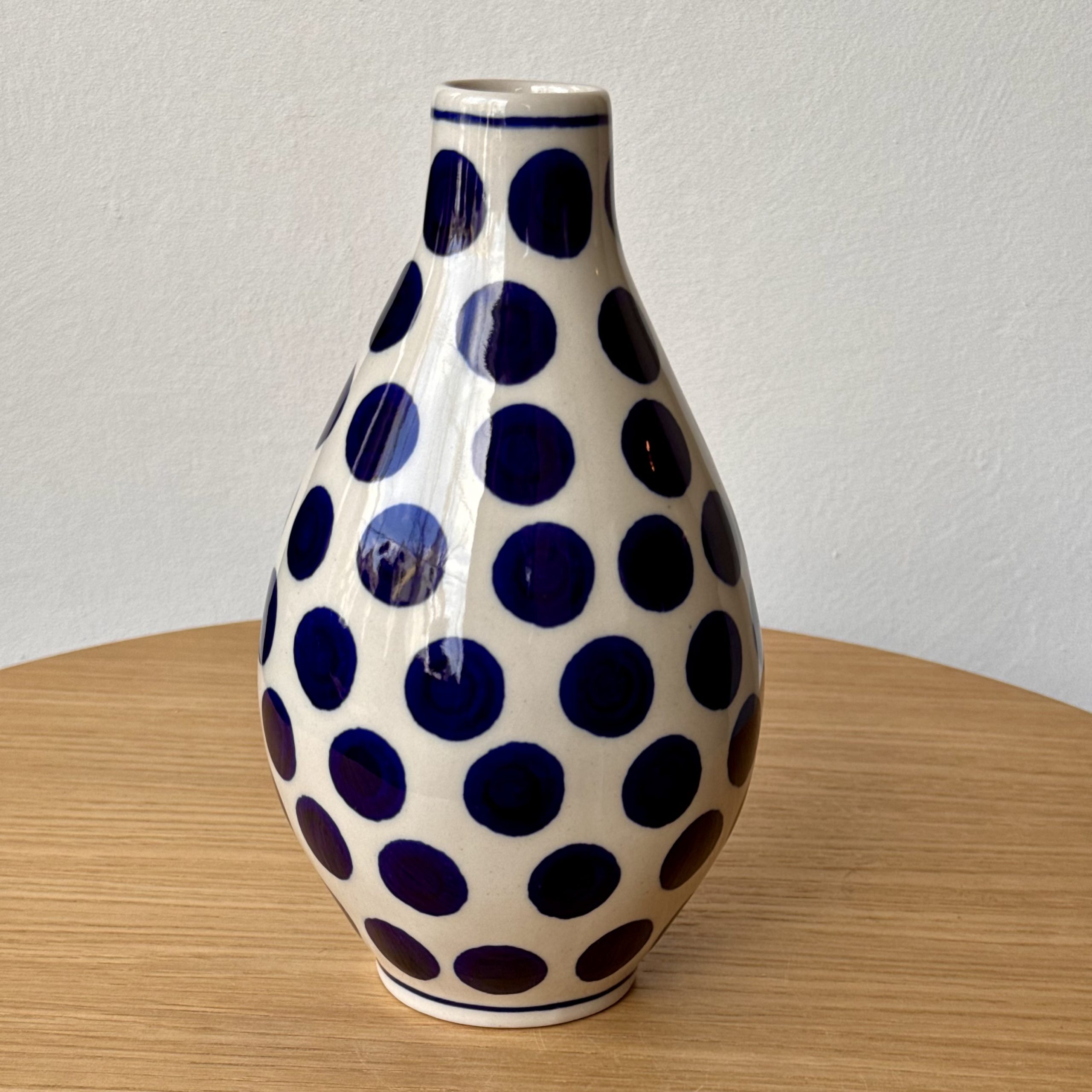 Wazon ceramiczny (G19) - wys 20,5 cm - 36X Grochy - obrazek 2