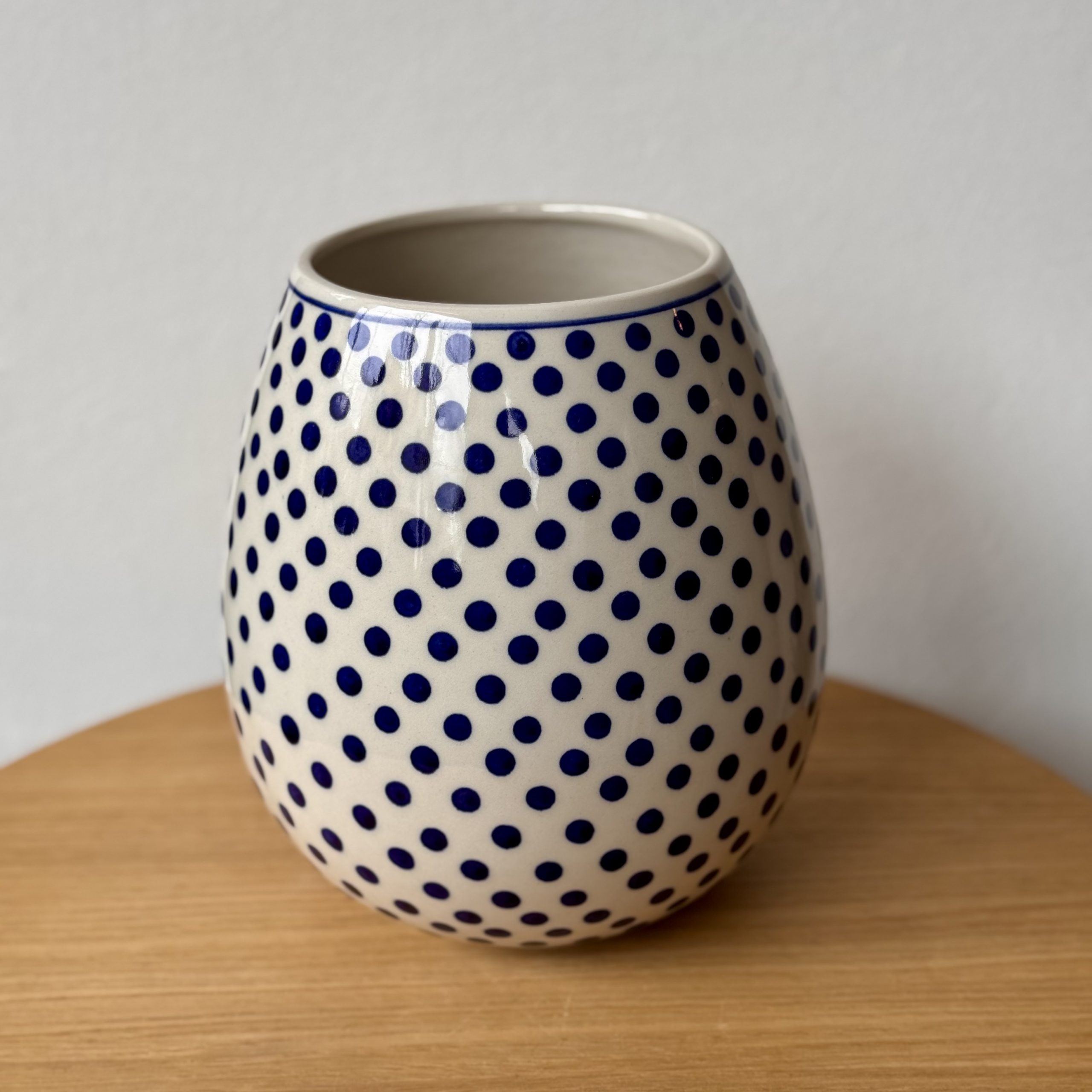 Wazon ceramiczny (G20) - wys 21,5 cm - 61X Kropki - obrazek 2