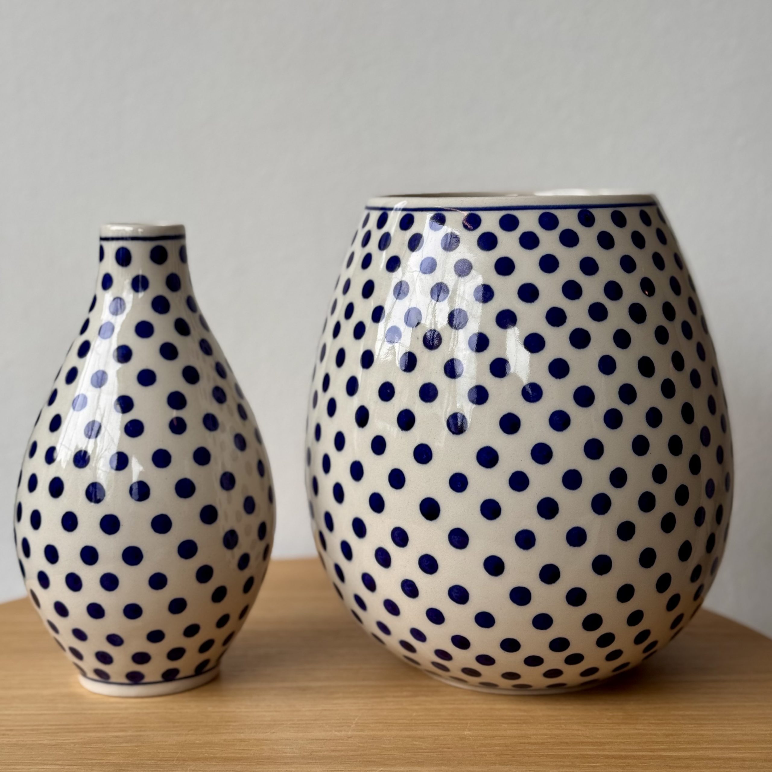 Wazon ceramiczny (G20) - wys 21,5 cm - 61X Kropki - obrazek 4