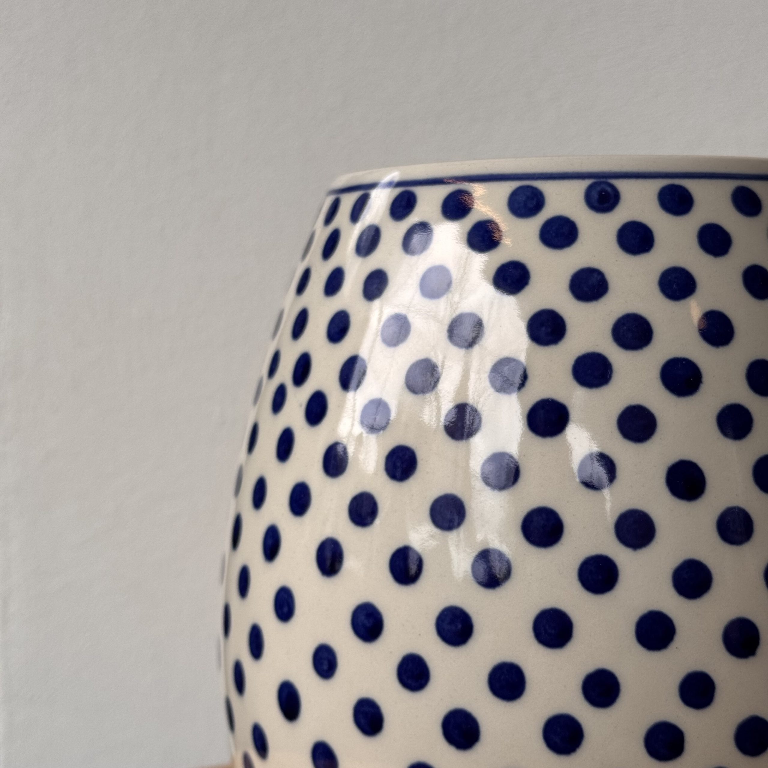 Wazon ceramiczny (G20) - wys 21,5 cm - 61X Kropki - obrazek 5